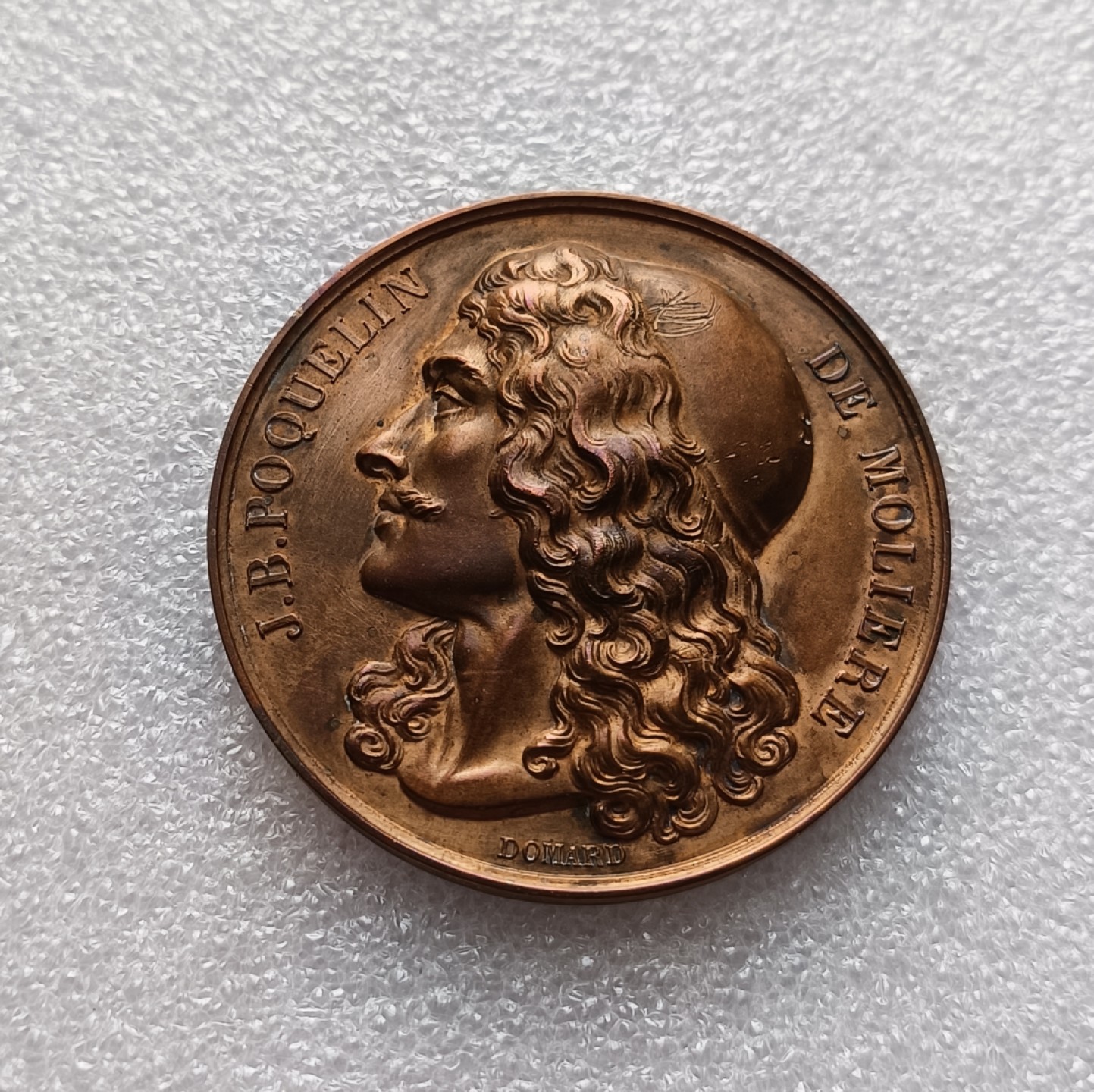 瓶子🏺第79期拍卖会 20世纪初法国莫里哀铜章直径50mm重量64.7g