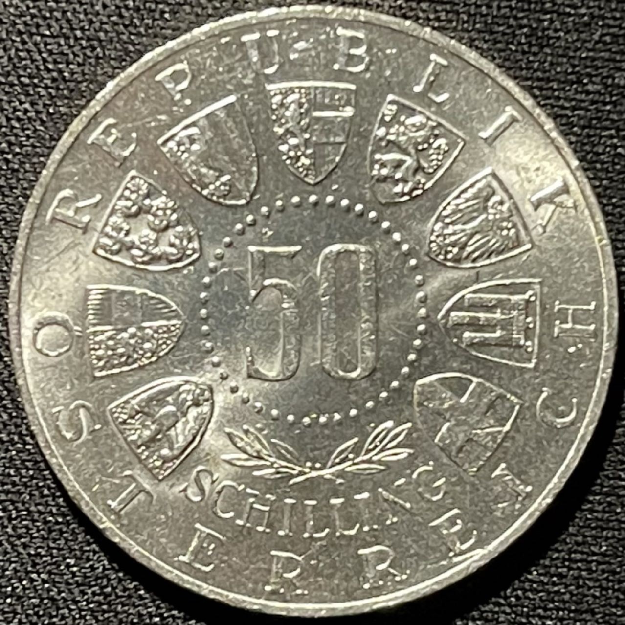 紫瑗钱币——第317期拍卖 奥地利 1964年 因斯布鲁克冬奥会 50先令 20克 0.9银 UNC