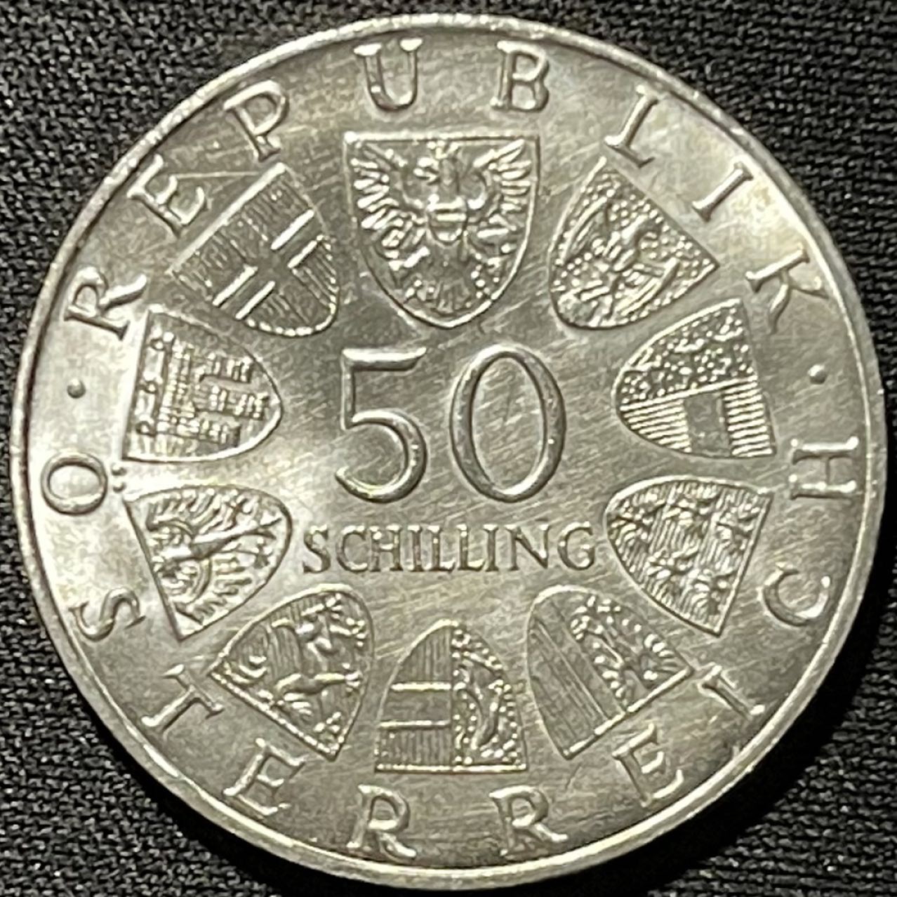 紫瑗钱币——第262期拍卖 奥地利 1972年 农业研究所成立100周年纪念 50先令 20克 0.9银 UNC