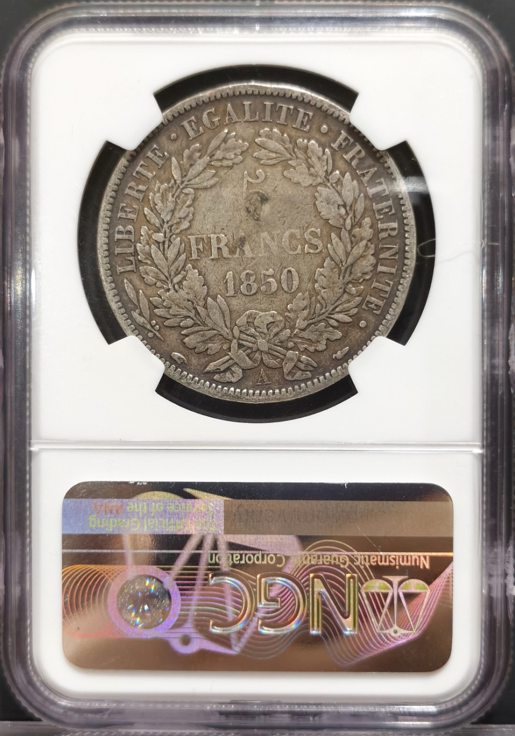 博洋堂世界钱币拍卖第016期（全场包邮） NGC XF45 法国1850年谷物女神5里拉 原汁原味 性价比高