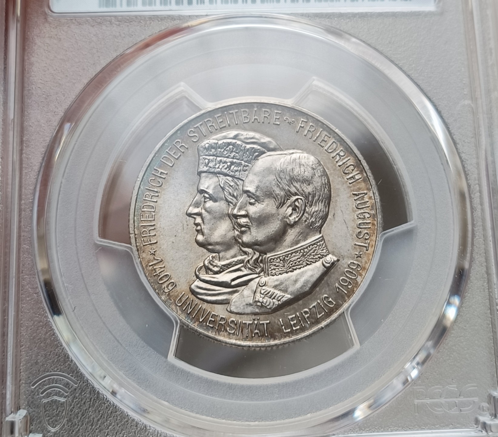 瓶子🏺第79期拍卖会 德国萨克森莱比锡大学1909年2马克银币PCGS MS64