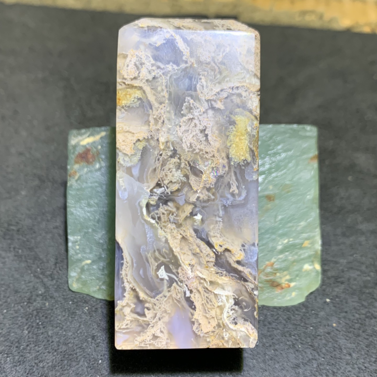 天然精美水草玛瑙章料一方