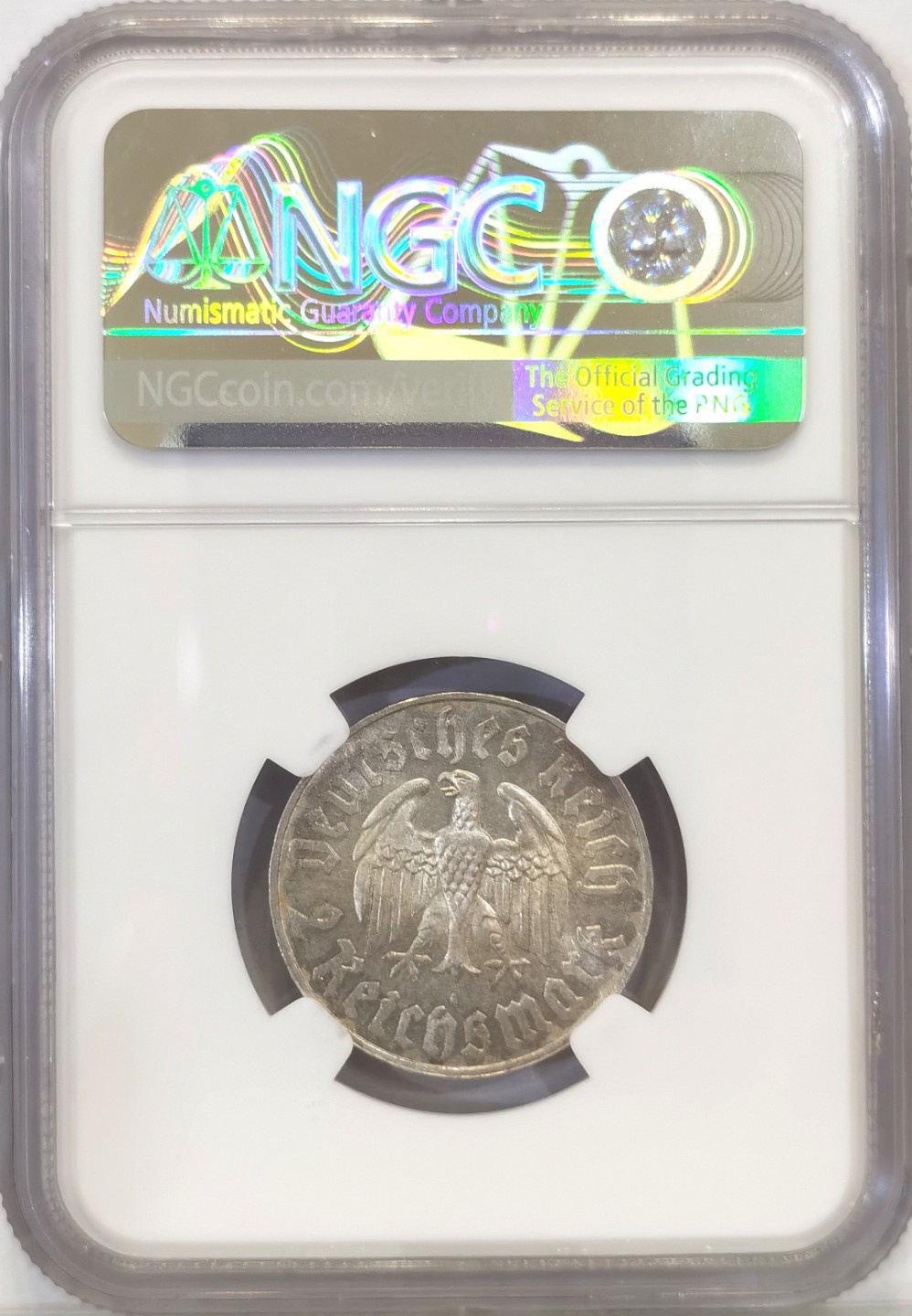 博洋堂世界钱币拍卖第016期（全场包邮） NGC MS64 德国第三帝国1933年A版马丁路德2马克纪念银币