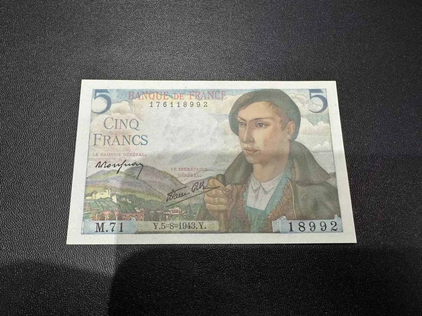 《外钞收藏家》第二百四十一期 1943年5法郎 全新UNC