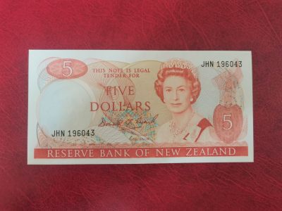 1981年 新西兰5元纸币 全新UNC - 1981年 新西兰5元纸币 全新UNC