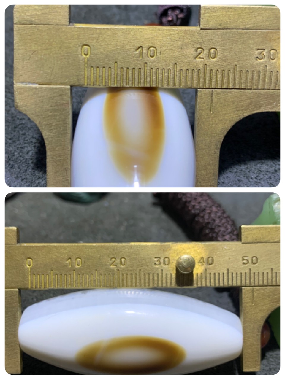 精美高玉化药师玛瑙天眼水晶天珠形大桶珠一颗