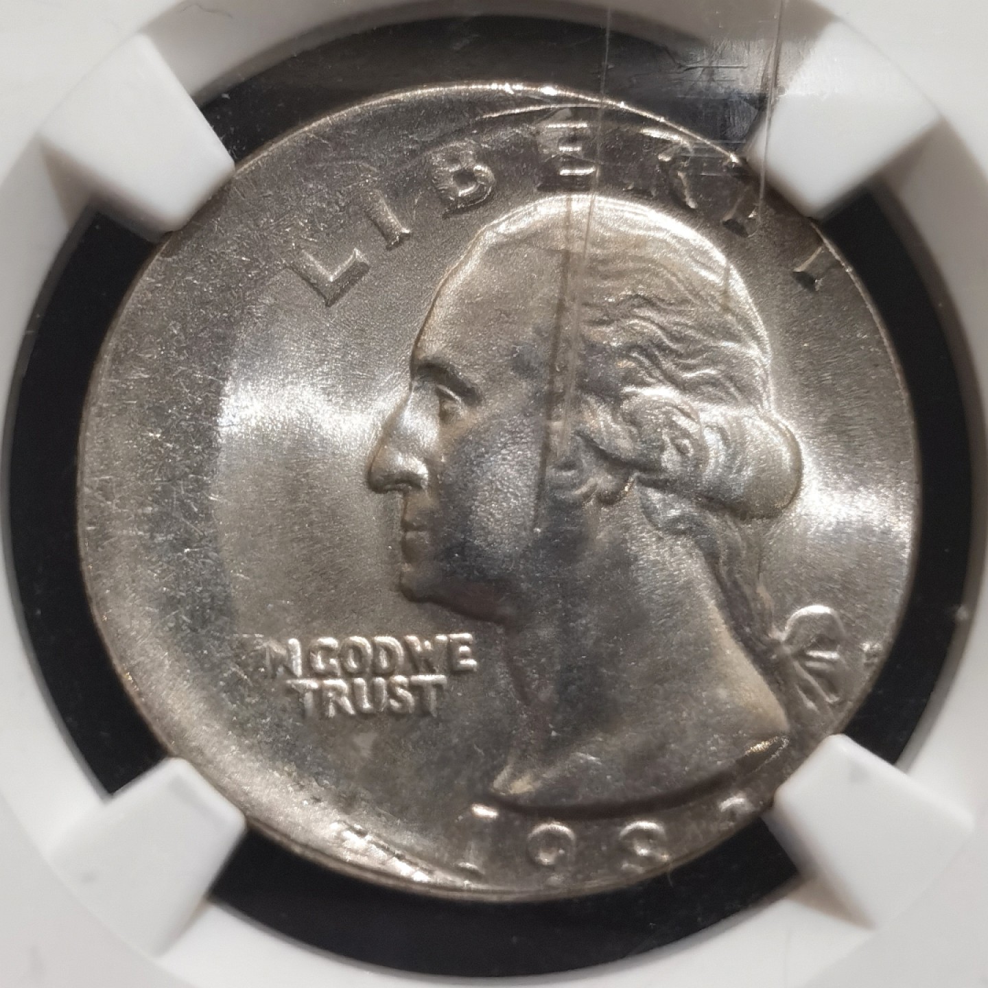 博洋堂世界钱币拍卖第016期（全场包邮） NGC MINT ERROR MS66 美国1984年25美分错币 10%偏打 少见高分偏打错币 收藏级错币