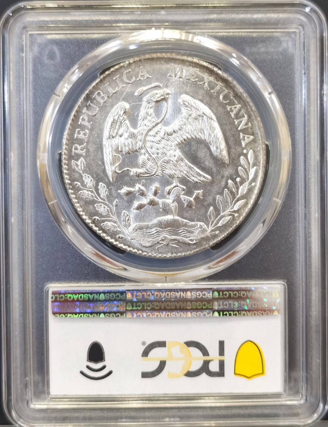 博洋堂世界钱币拍卖第016期（全场包邮） PCGS MS62 暴光墨西哥1891年ZS FZ 花边鹰洋 62分小白盒带盒加分未成功，明显低评，暴光强烈，机铸纹清晰
