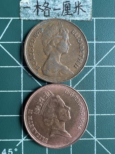 泡泡堂第248期  世界硬币 （无押金，捡漏，全场20包邮，偏远地区除外，接收代拍业务） - 英国2便士两种