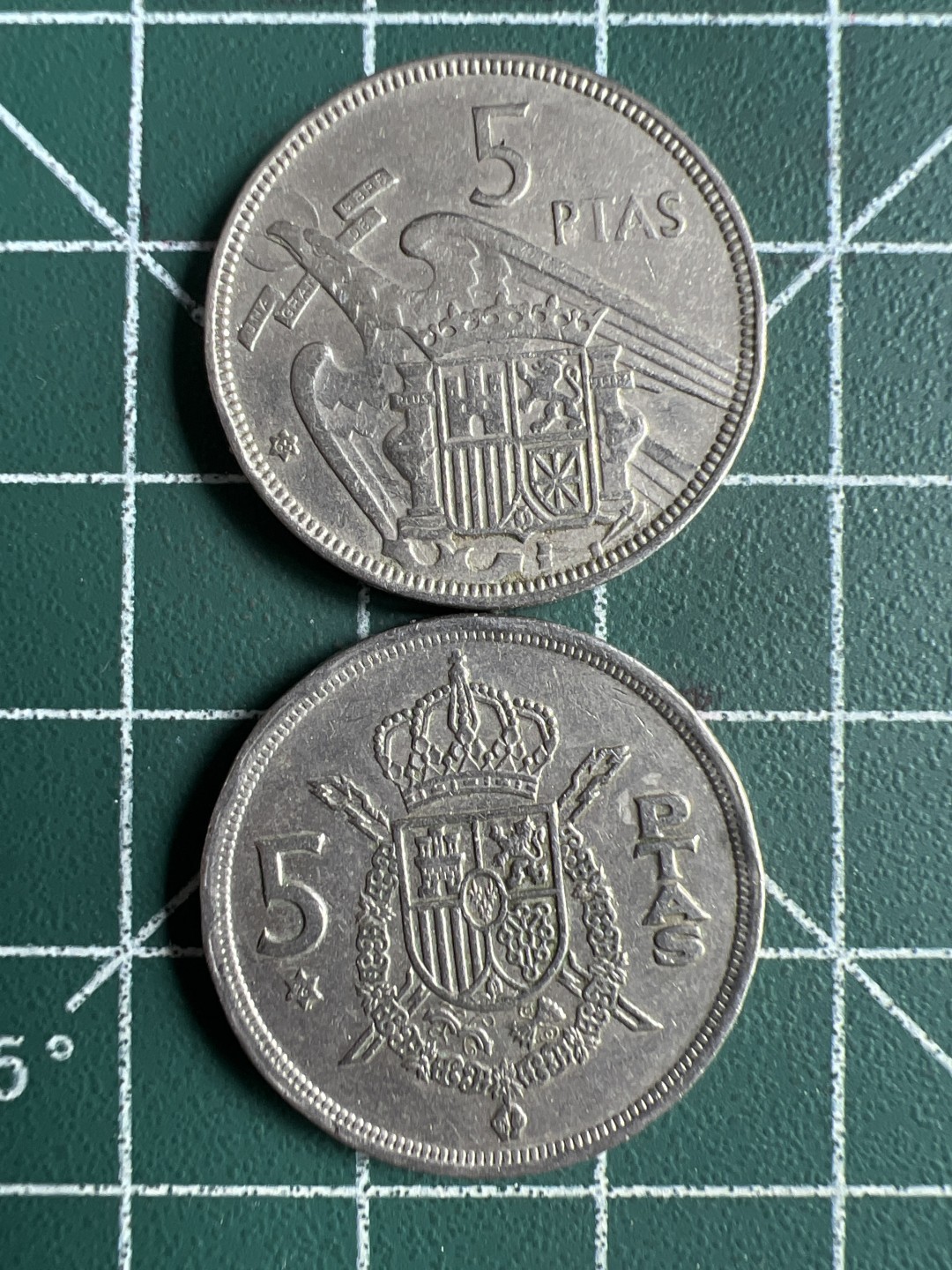 泡泡堂第229期  世界硬币邮票 （无押金，无佣金，捡漏，全场20包邮，偏远地区除外） 西班牙5比塞塔两种