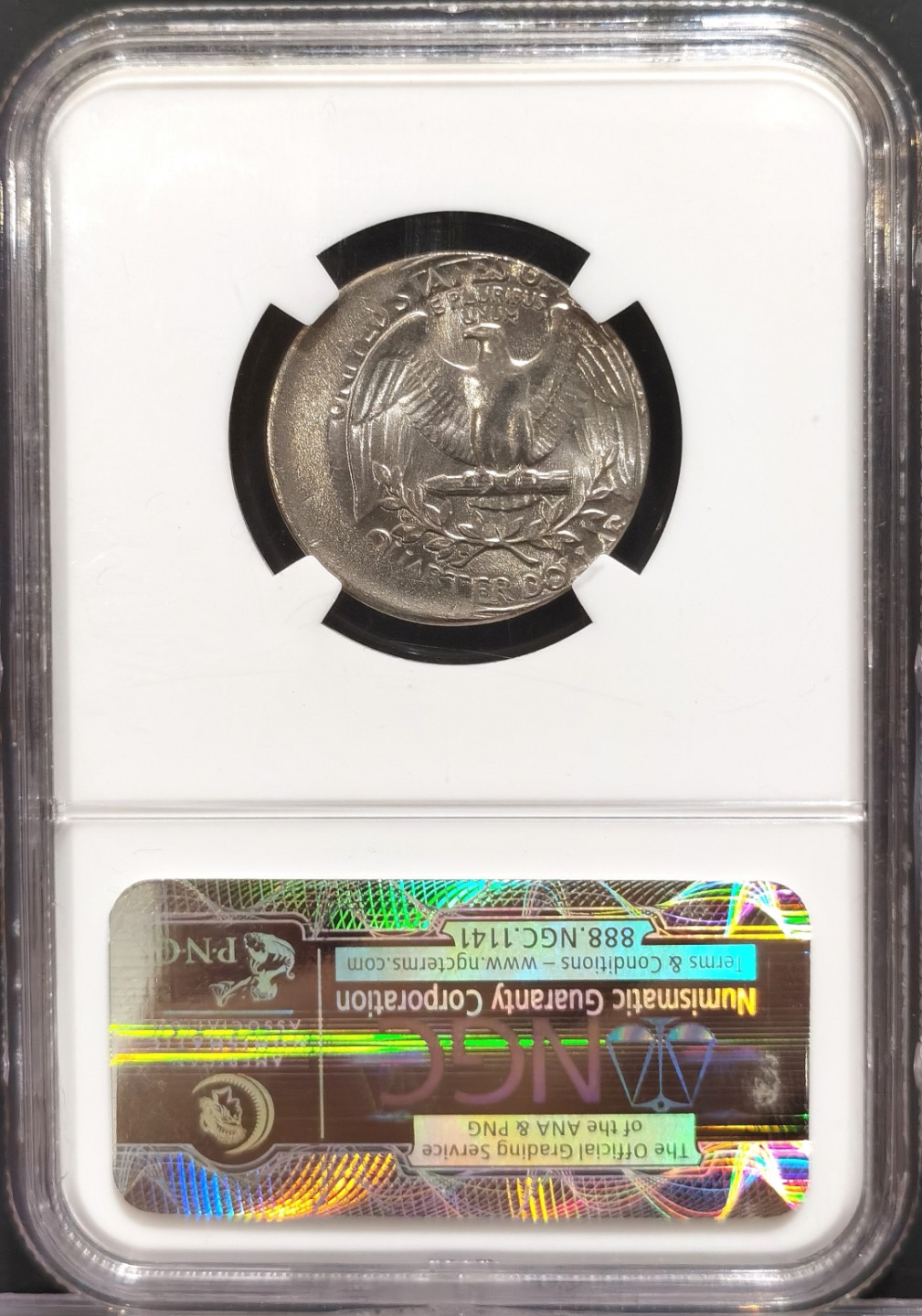 博洋堂世界钱币拍卖第016期（全场包邮） NGC MINT ERROR MS66 美国1984年25美分错币 10%偏打 少见高分偏打错币 收藏级错币