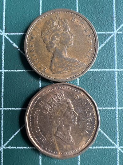 泡泡堂第248期  世界硬币 （无押金，捡漏，全场20包邮，偏远地区除外，接收代拍业务） - 加拿大一分两种