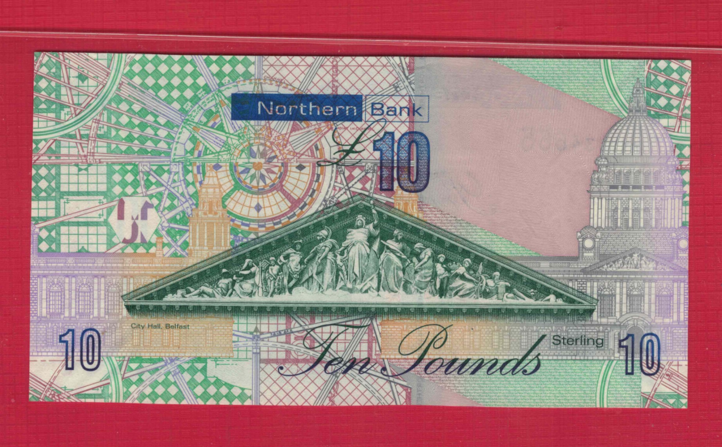北爱尔兰(北方银行)10镑 2008年 YY补号冠 欧洲纸币 实物如图 UNC