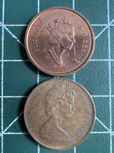 泡泡堂第248期  世界硬币 （无押金，捡漏，全场20包邮，偏远地区除外，接收代拍业务） - 加拿大一分两种