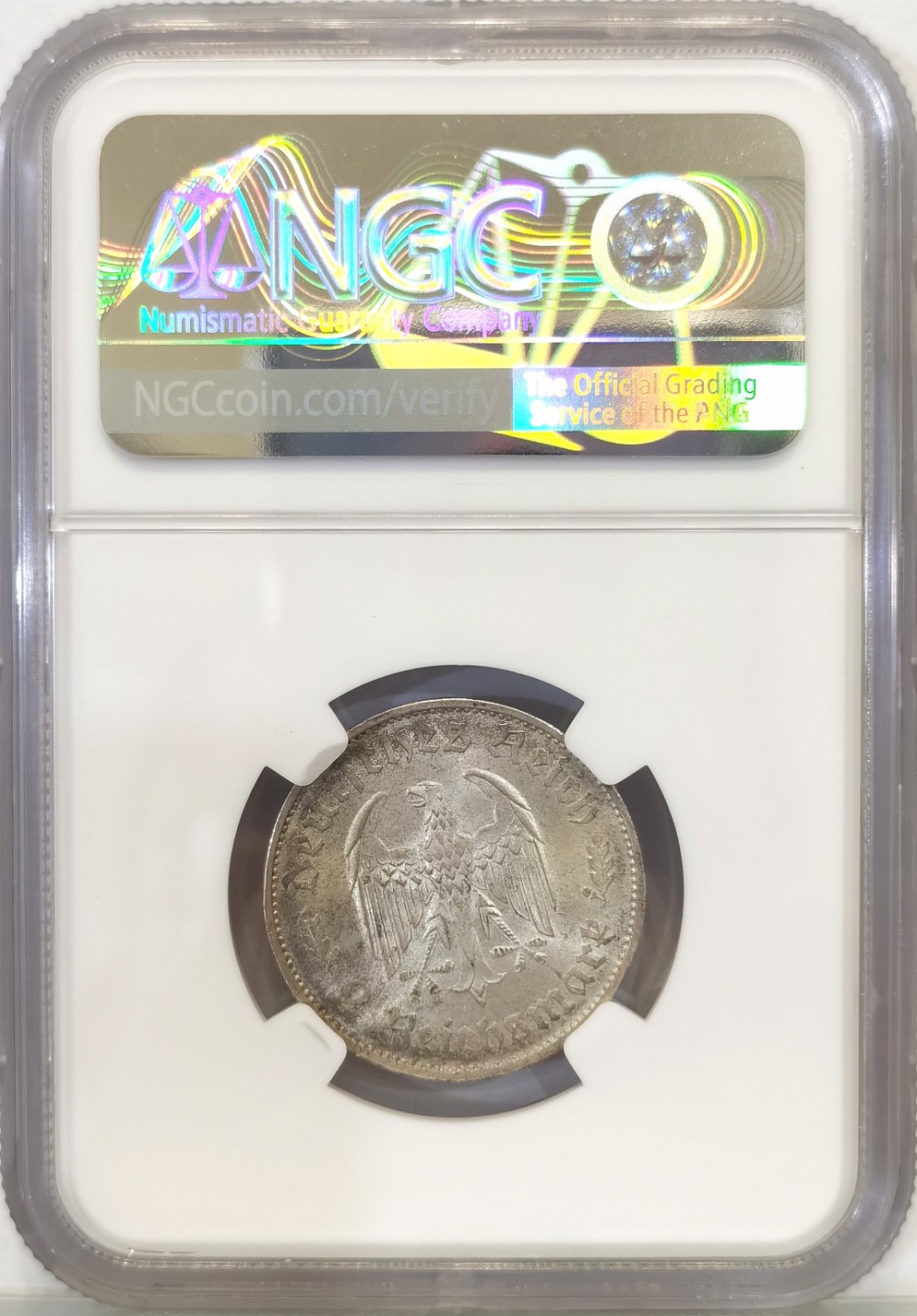 博洋堂世界钱币拍卖第016期（全场包邮） NGC MS63 德国第三帝国1934年F版席勒2马克纪念银币