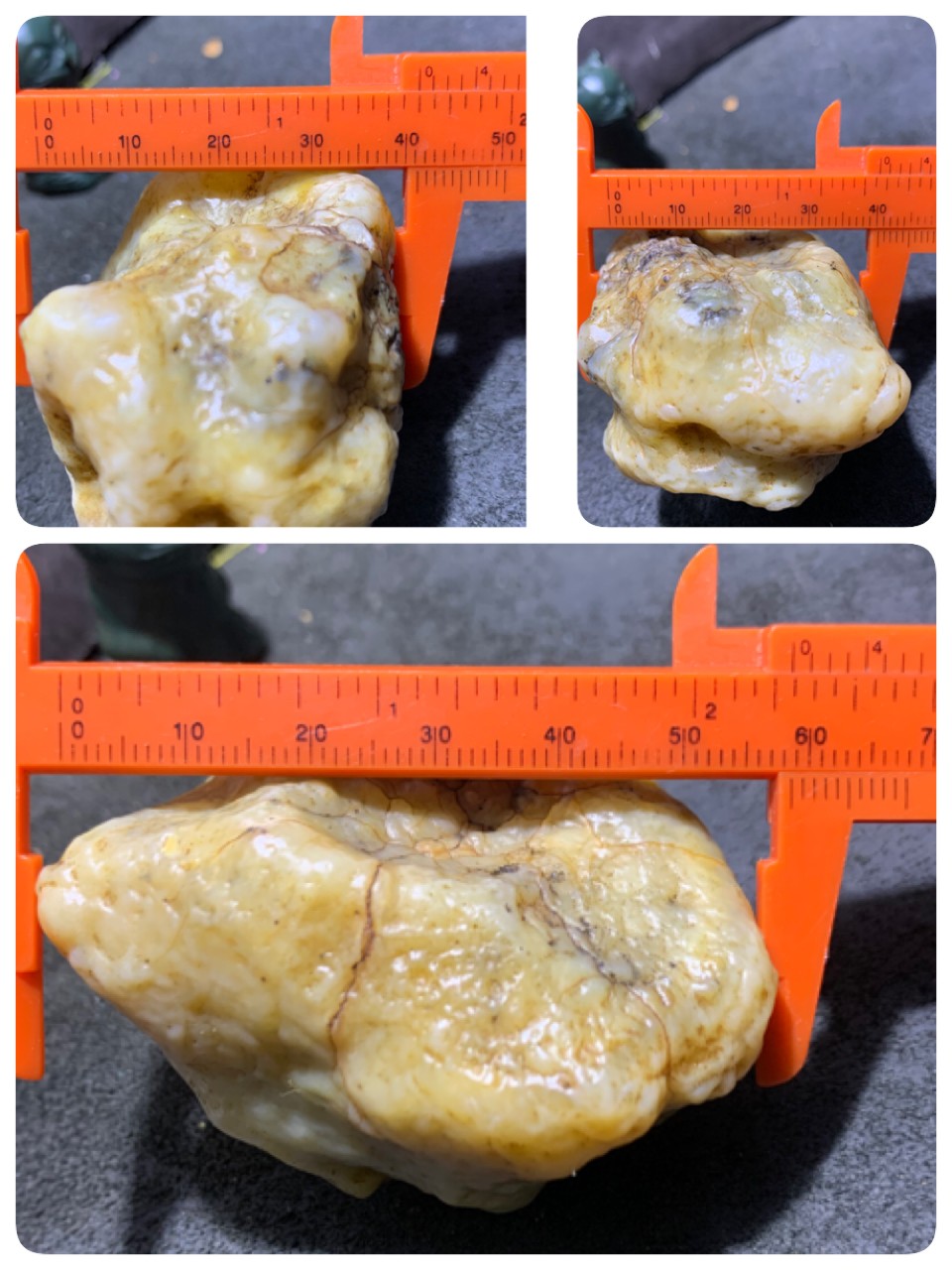 精美戈壁高玉化鱼籽纹筋脉石原石把件，摆件一颗，