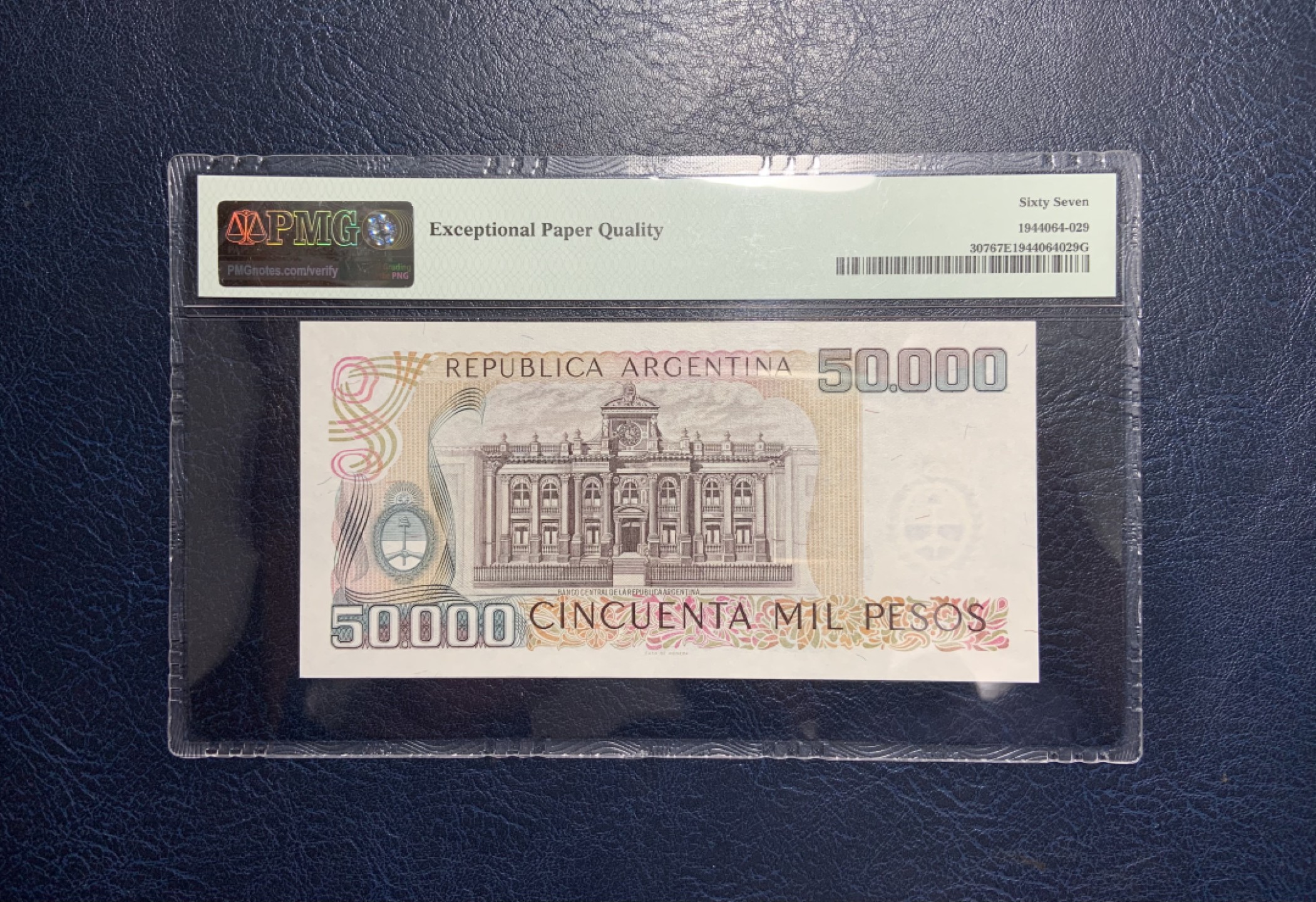 收藏联盟Quantum Auction 第233期拍卖 阿根廷1979-83年5000比索 PMG67 A冠 高分稀少