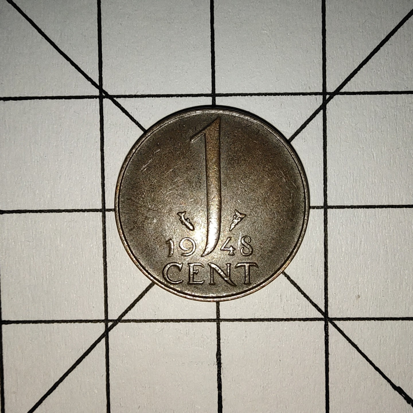 收藏之家世界硬币第9期(满20包邮，可多场累计。捡漏，无押金，无佣金) 荷兰1分1948年