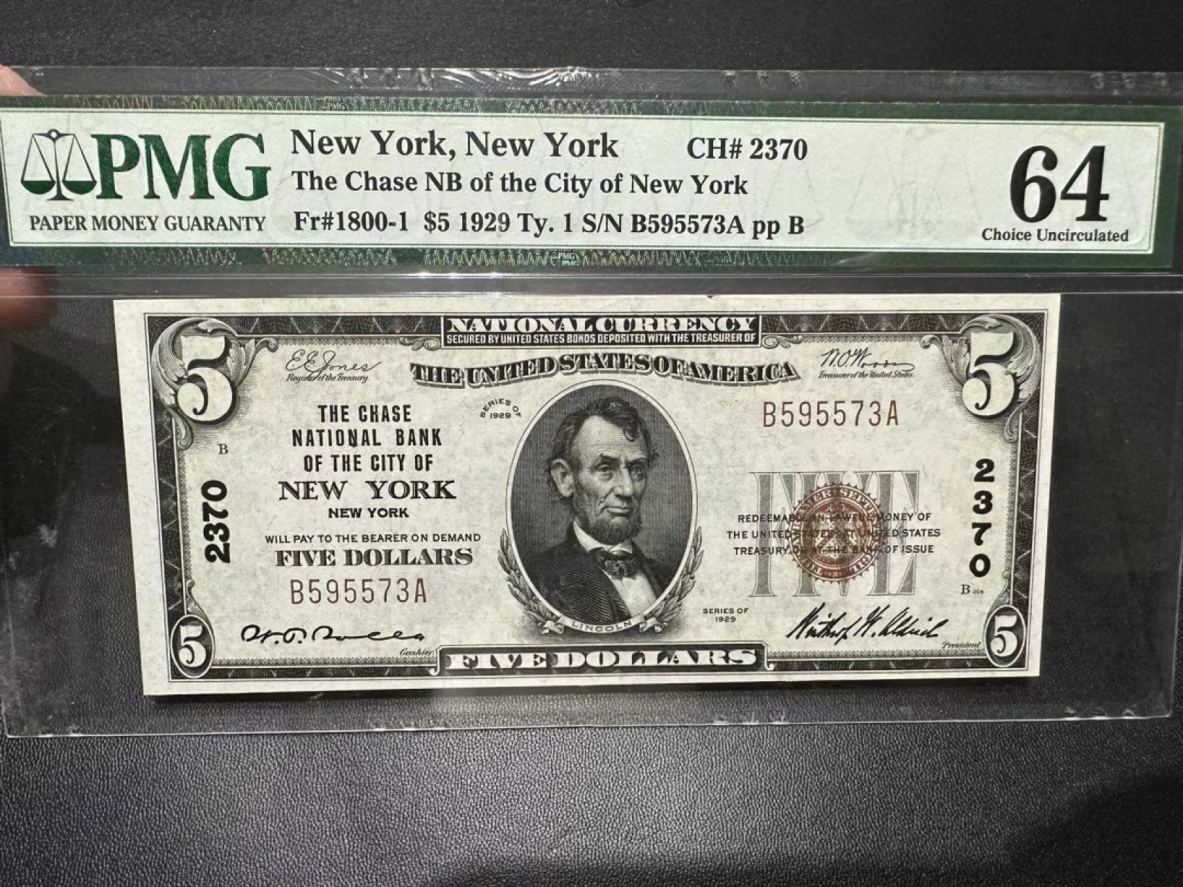 《外钞收藏家》第二百四十二期（连拍场） 1929年美国5美元 国民券 PMG64
