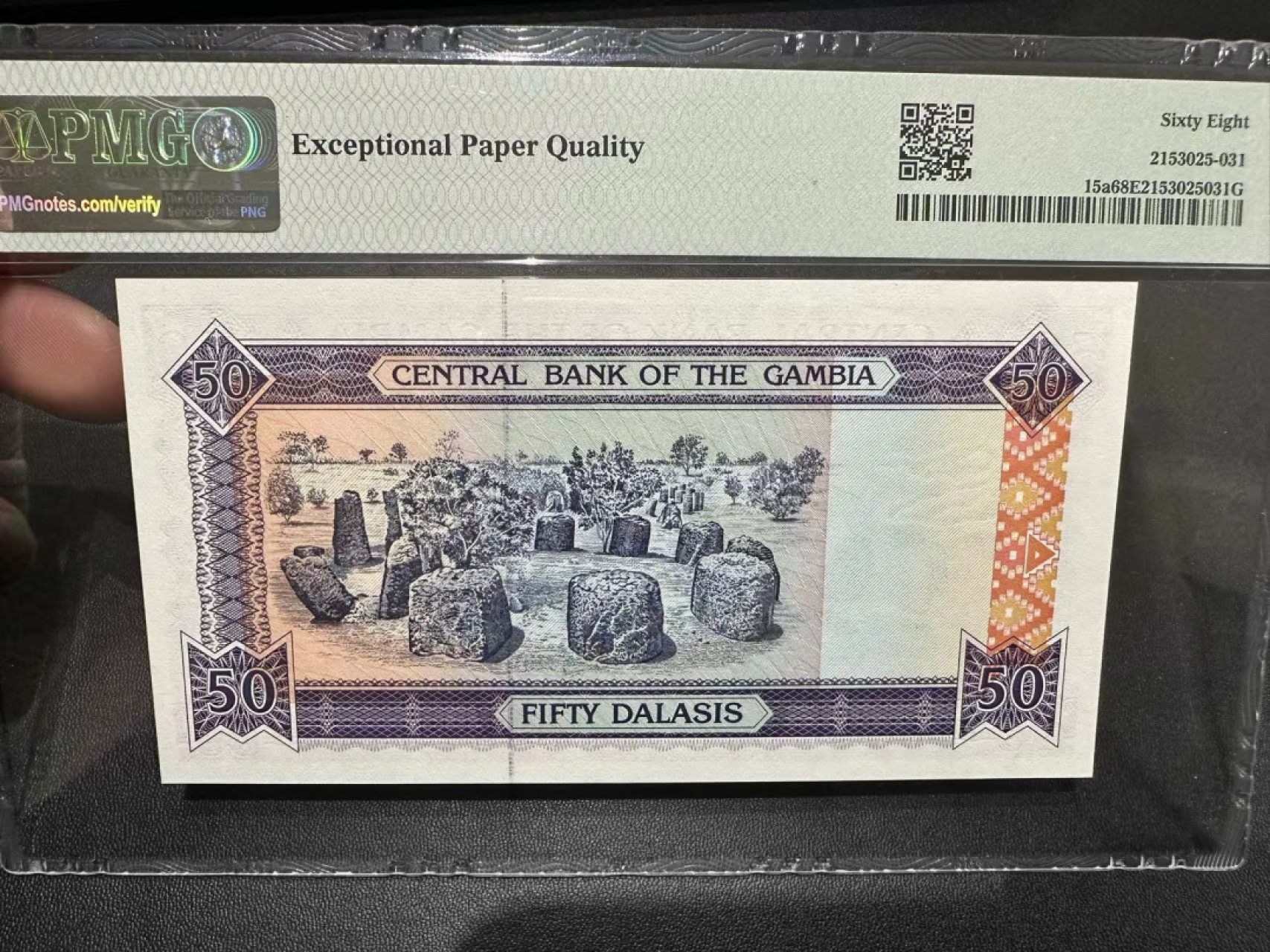 《外钞收藏家》第二百四十二期（连拍场） 1989-95年冈比亚50 PMG68 超高分