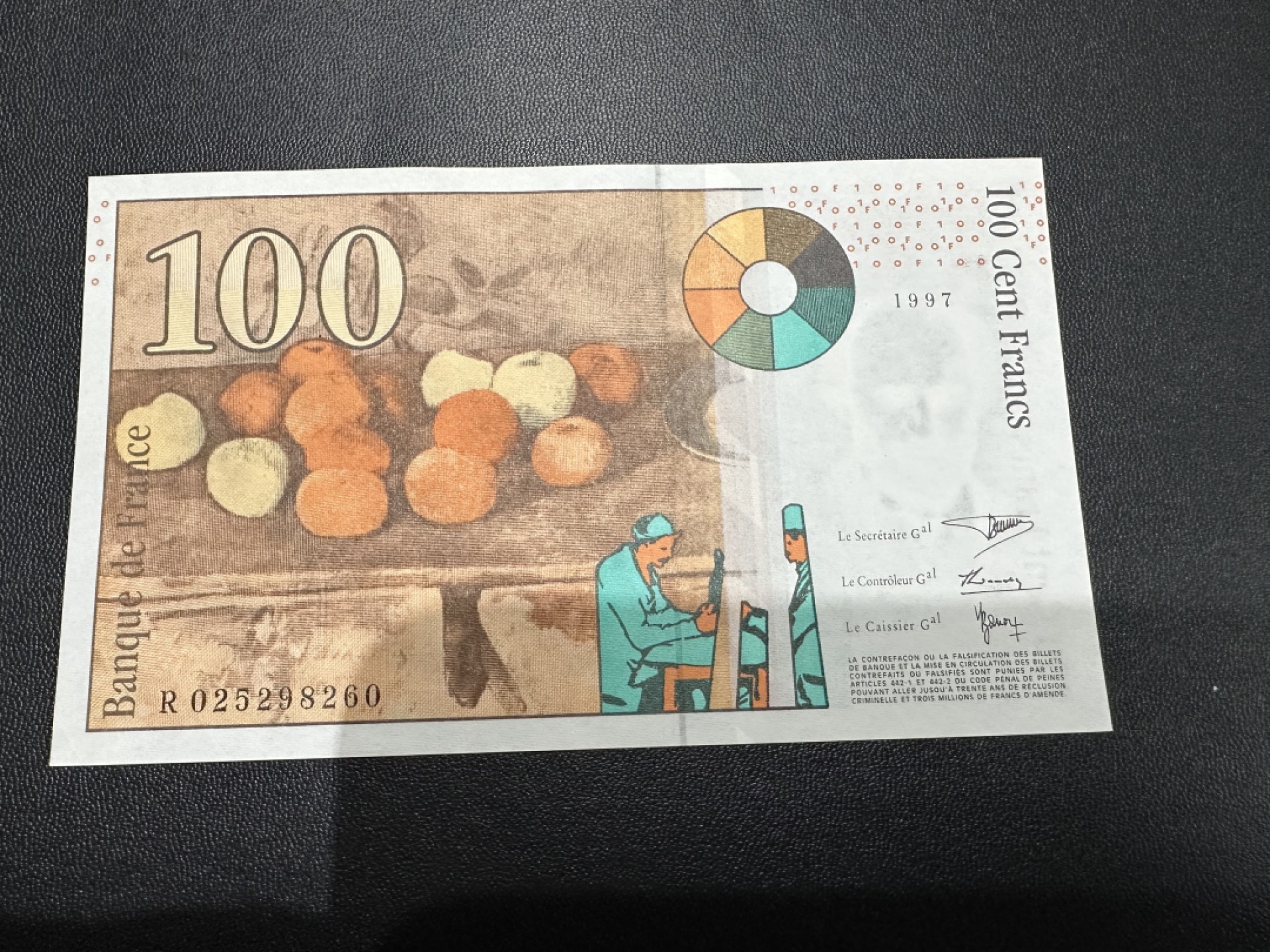 《外钞收藏家》第二百四十二期（连拍场） 法国末版100法郎 近全新 有受潮