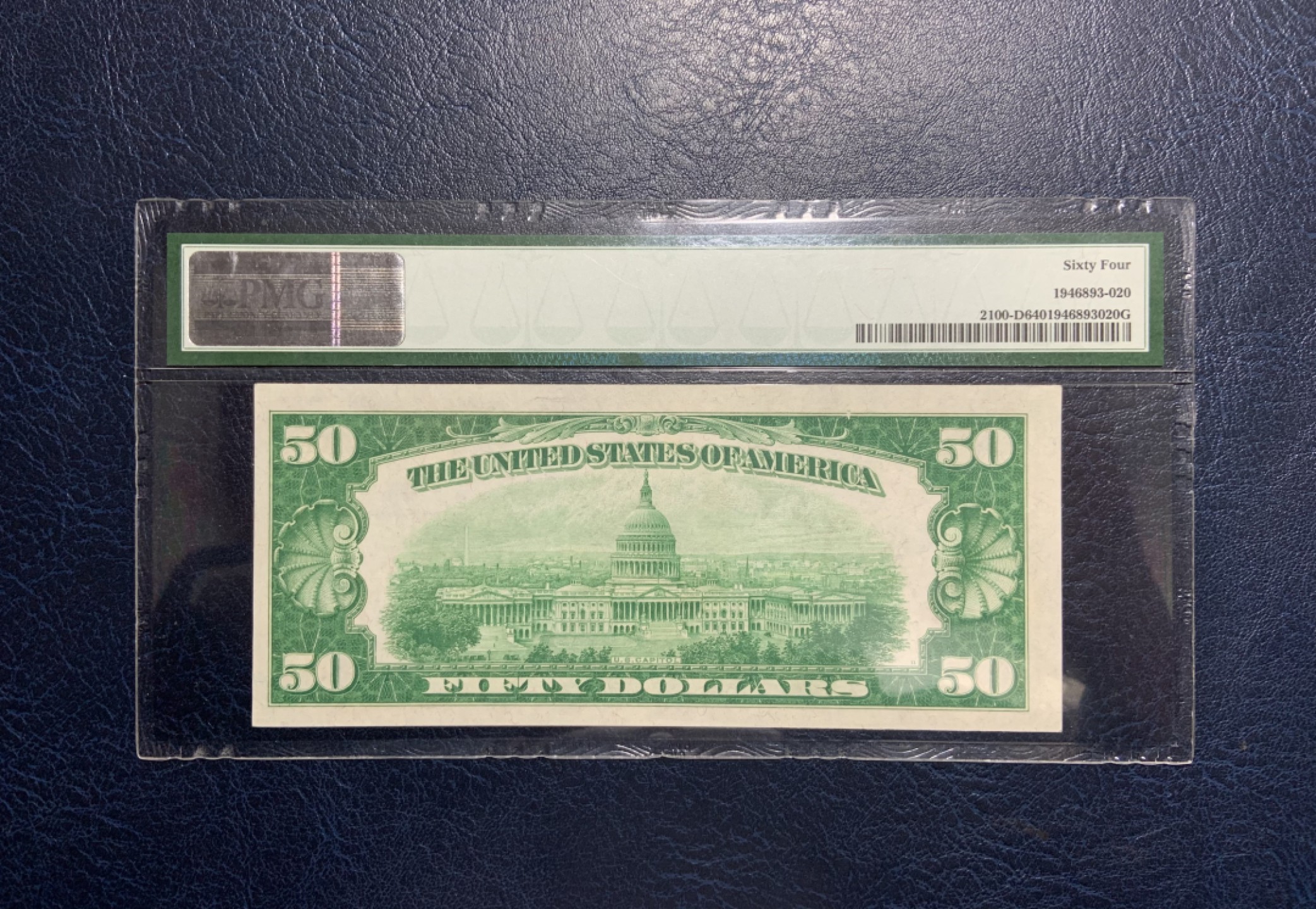 收藏联盟Quantum Auction 第233期拍卖 美国联邦1928年50元 PMG64