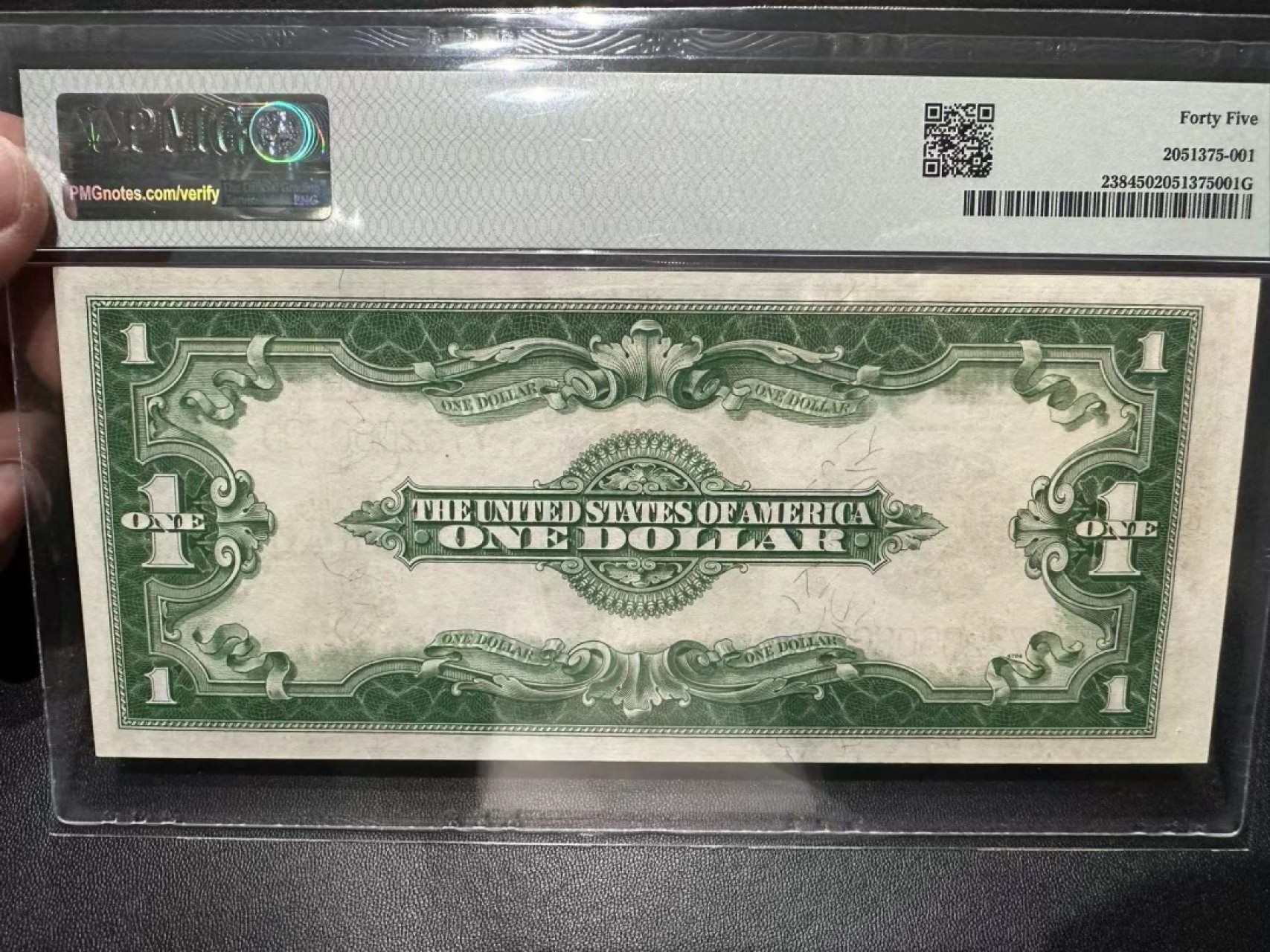 《外钞收藏家》第二百四十二期（连拍场） 1923年1美元 大票幅 PMG45 大票幅