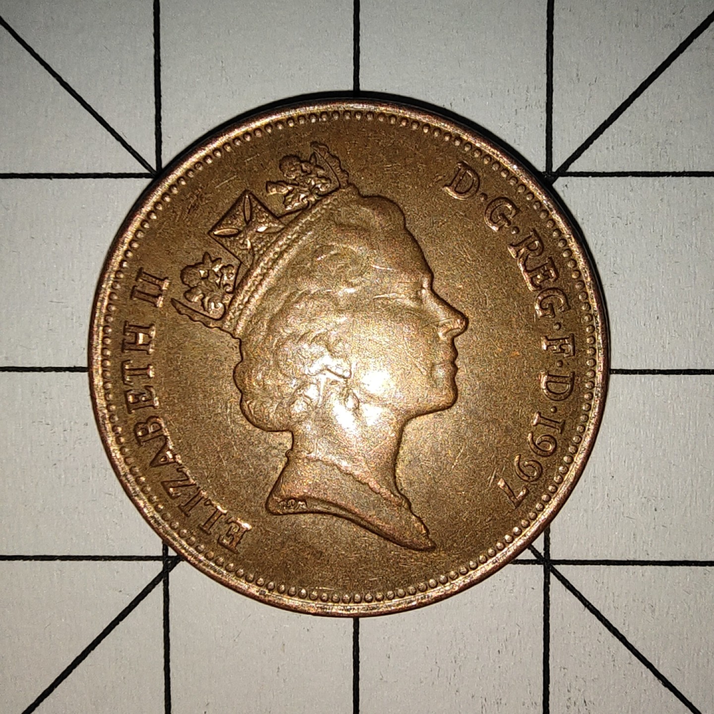 收藏之家世界硬币第9期(满20包邮，可多场累计。捡漏，无押金，无佣金) 英国2便士1997年