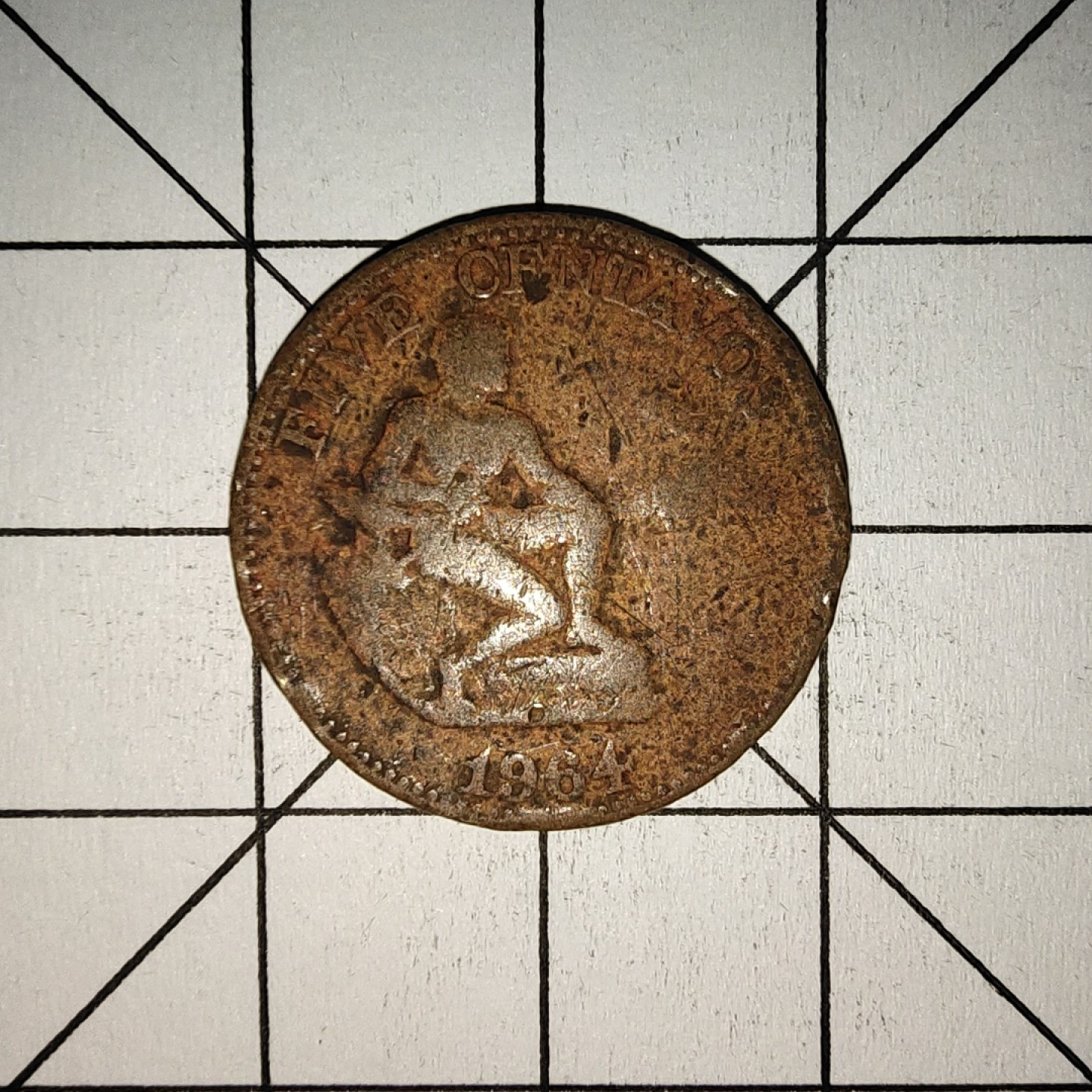 收藏之家世界硬币第9期(满20包邮，可多场累计。捡漏，无押金，无佣金) 菲律宾5分1964年