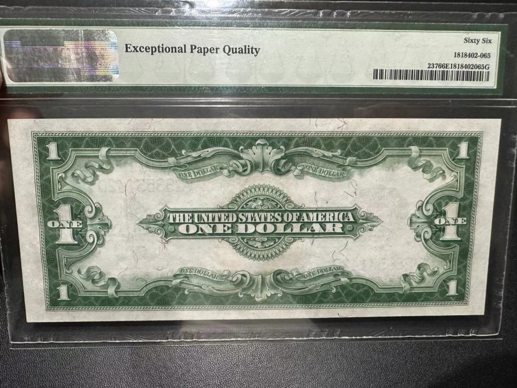 《外钞收藏家》第二百四十二期（连拍场） 1923年1美元 大票幅 PMG66 大票幅