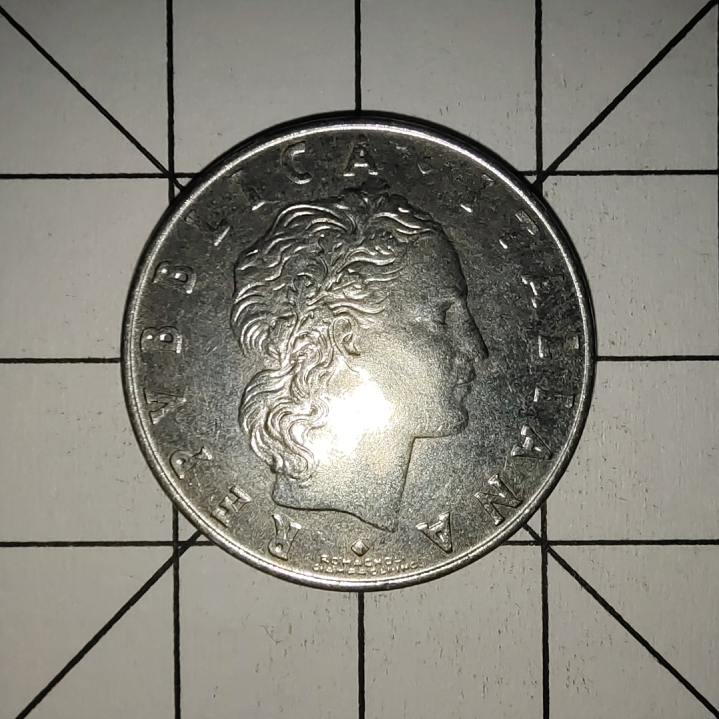 收藏之家世界硬币第9期(满20包邮，可多场累计。捡漏，无押金，无佣金) 意大利50里拉1975年