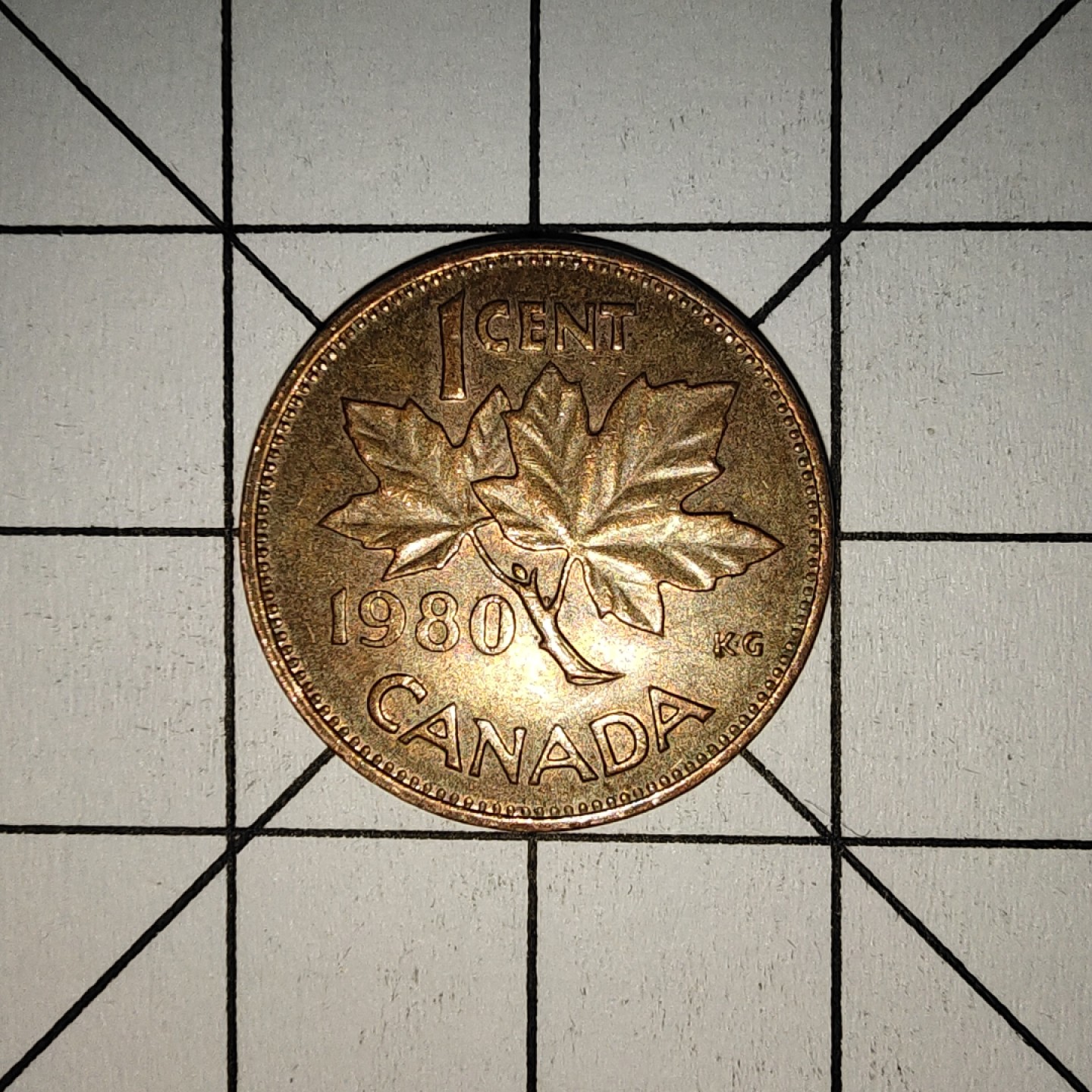 收藏之家世界硬币第9期(满20包邮，可多场累计。捡漏，无押金，无佣金) 加拿大1分1980年