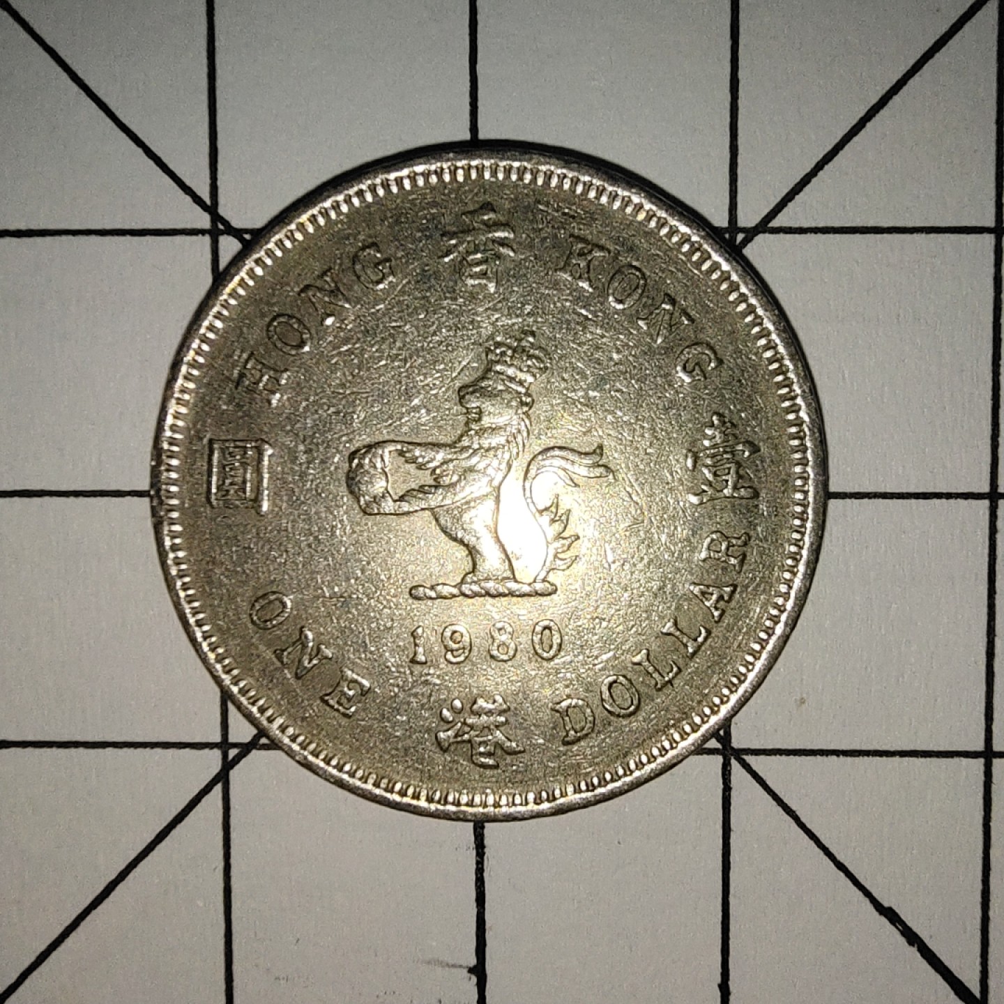 收藏之家世界硬币第9期(满20包邮，可多场累计。捡漏，无押金，无佣金) 香港1圆1980年