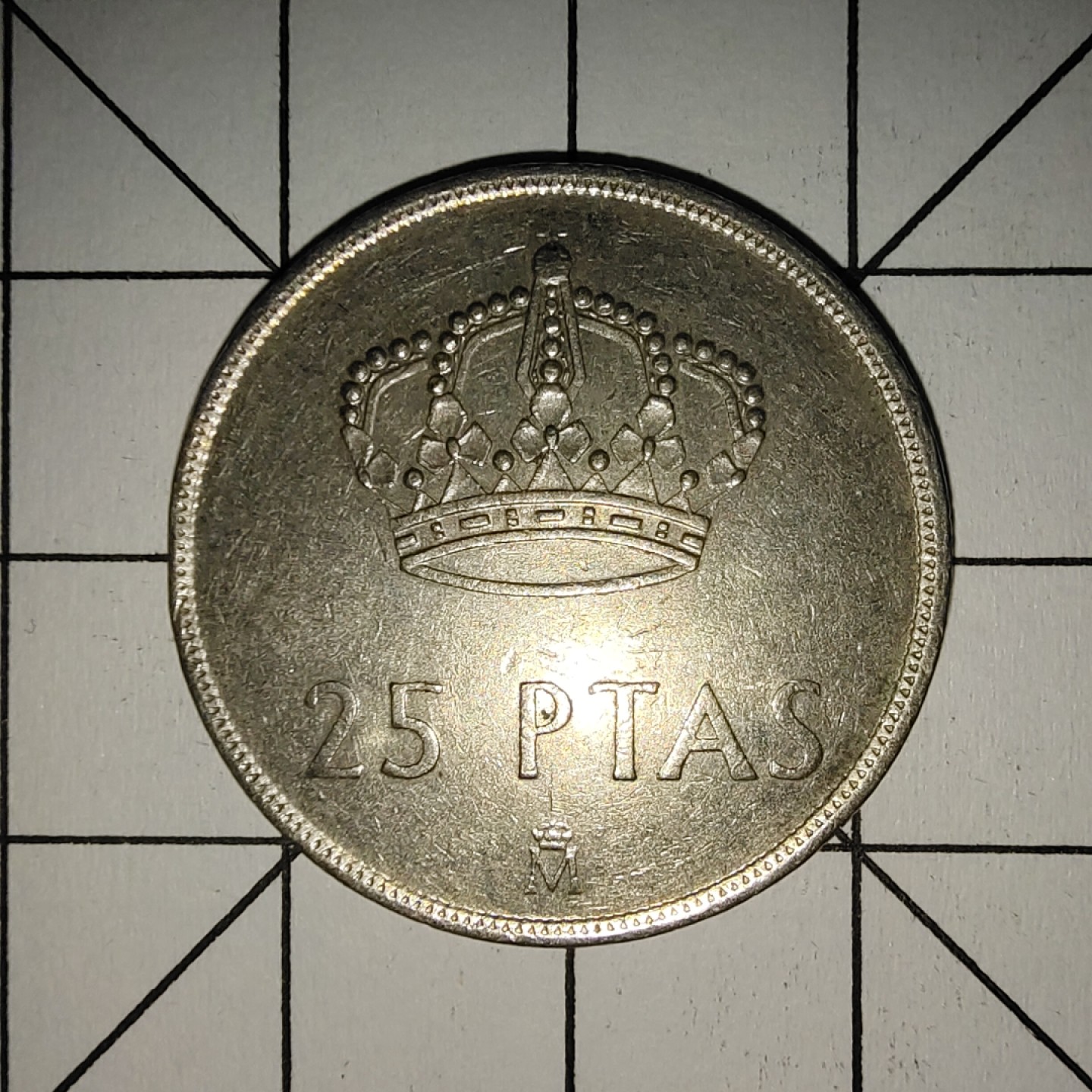 收藏之家世界硬币第9期(满20包邮，可多场累计。捡漏，无押金，无佣金) 西班牙25比塞塔1983年