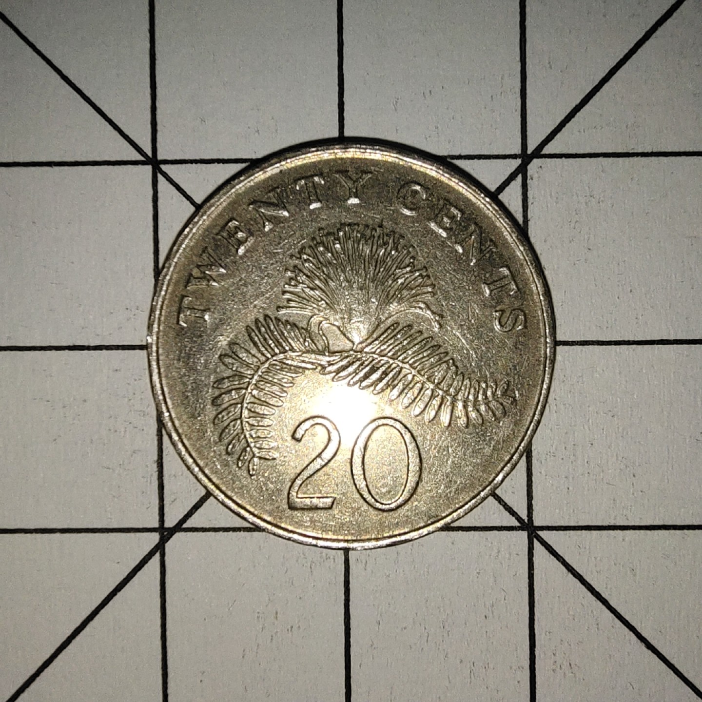 收藏之家世界硬币第9期(满20包邮，可多场累计。捡漏，无押金，无佣金) 新加坡20分1993年