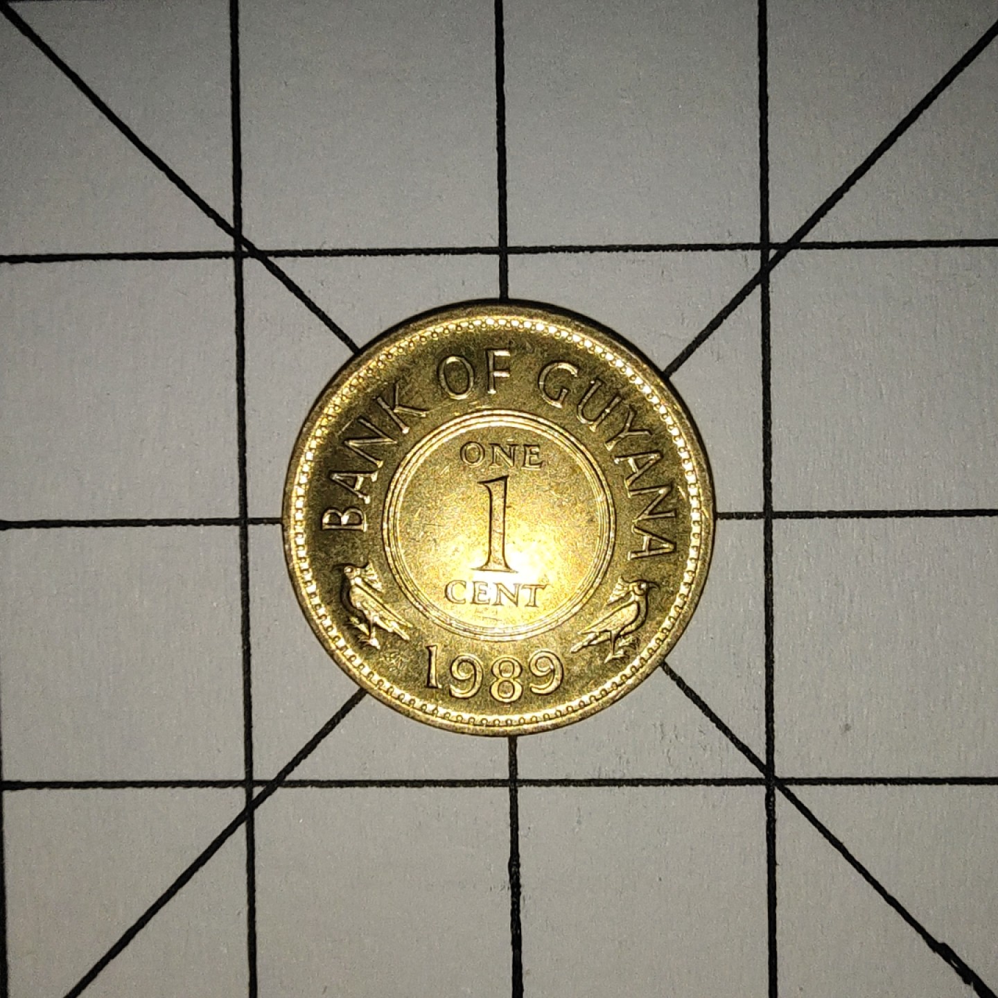 收藏之家世界硬币第9期(满20包邮，可多场累计。捡漏，无押金，无佣金) 圭亚那1分1989年