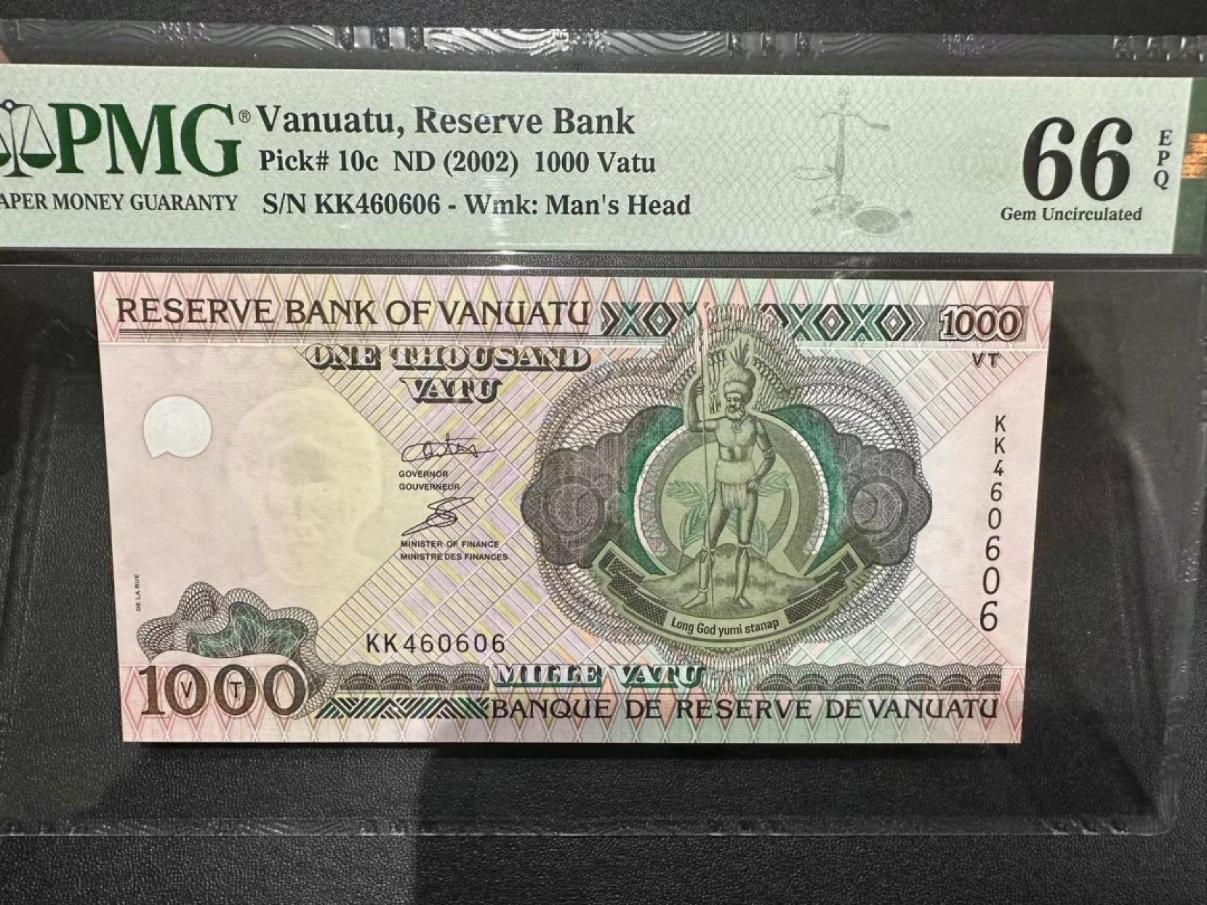 《外钞收藏家》第二百四十二期（连拍场） 2002年瓦努图 1000 PMG66 靓号