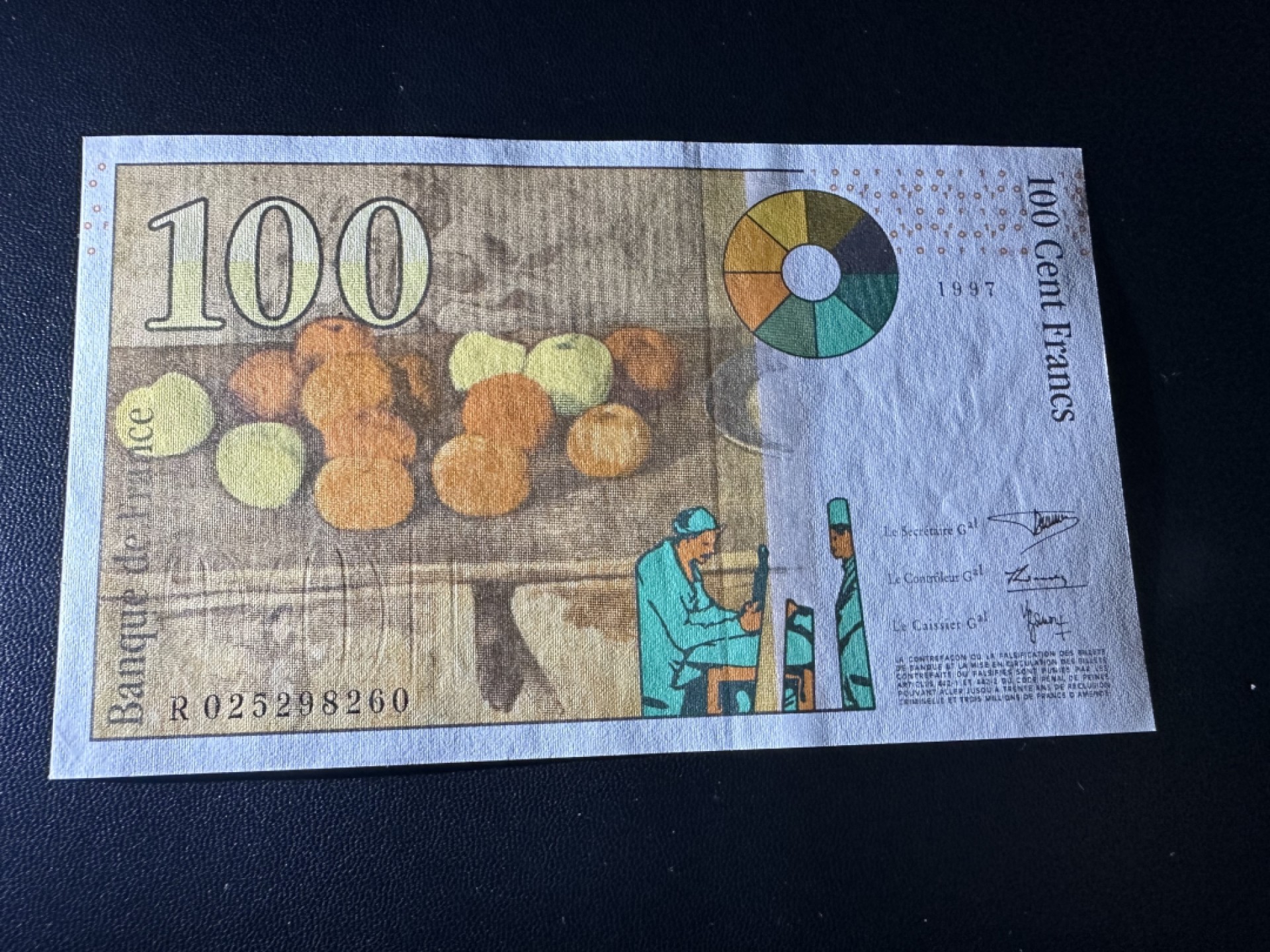 《外钞收藏家》第二百四十二期（连拍场） 法国末版100法郎 近全新 有受潮