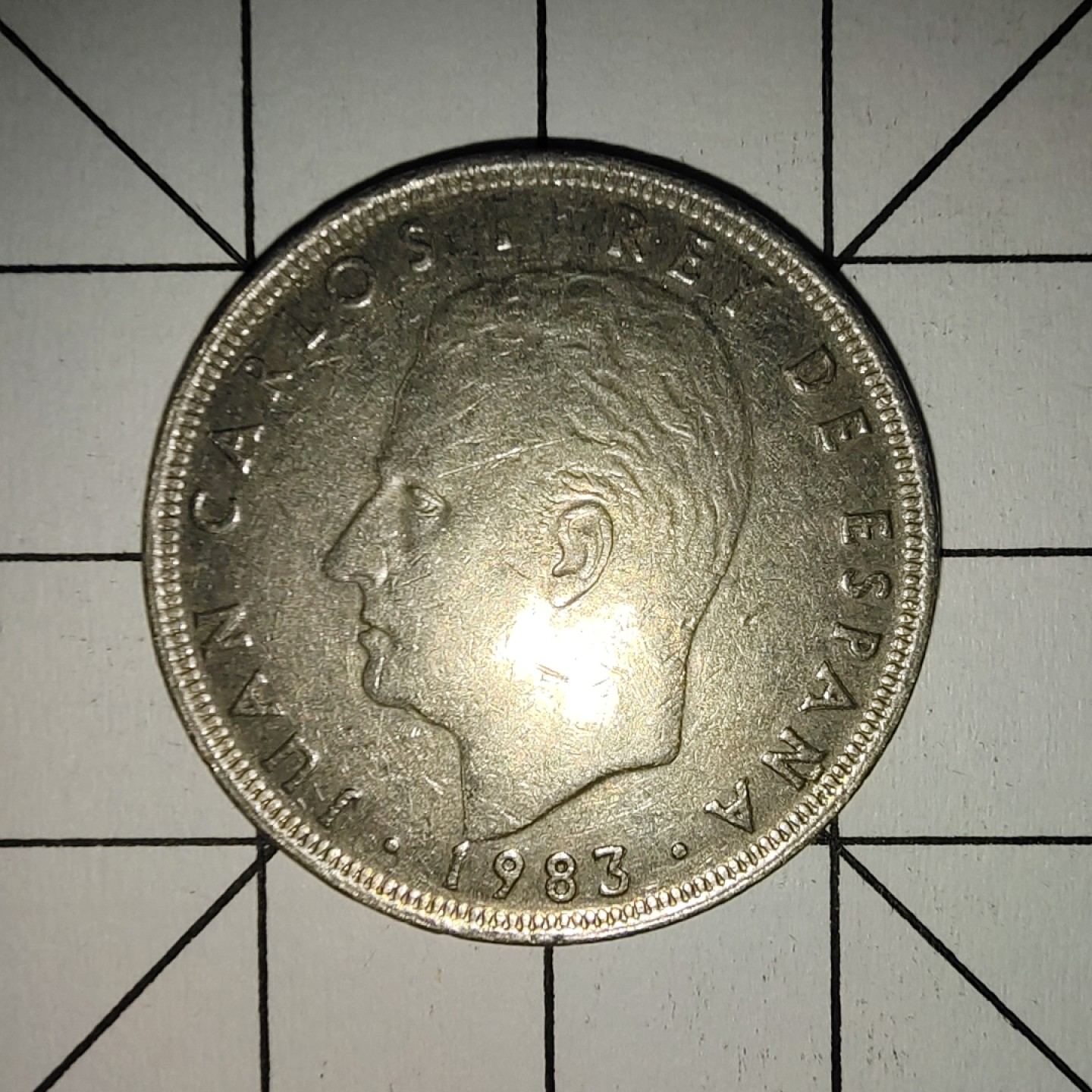 收藏之家世界硬币第9期(满20包邮，可多场累计。捡漏，无押金，无佣金) 西班牙25比塞塔1983年