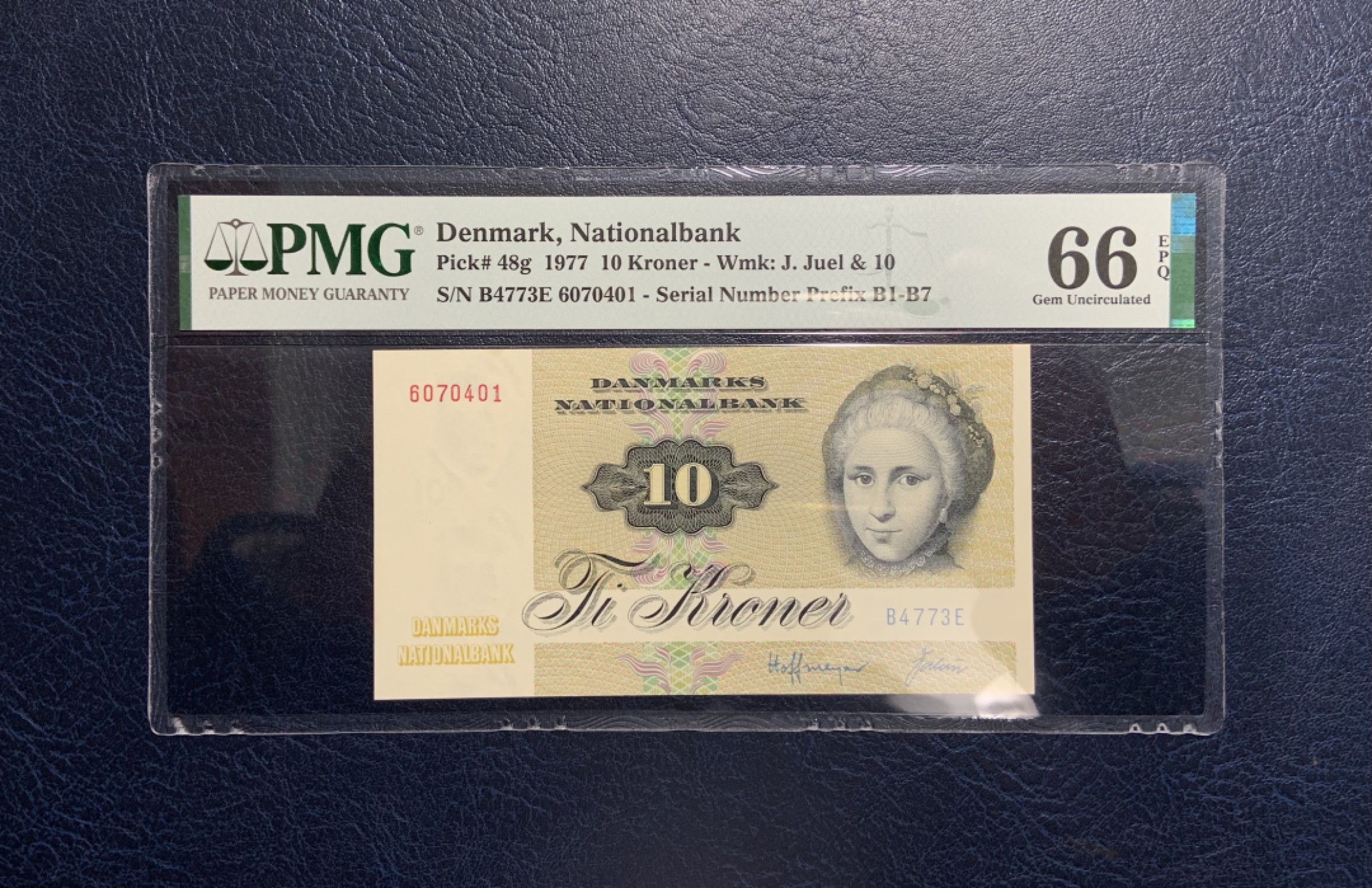 收藏联盟Quantum Auction 第234期拍卖 丹麦1977年10克朗 PMG66