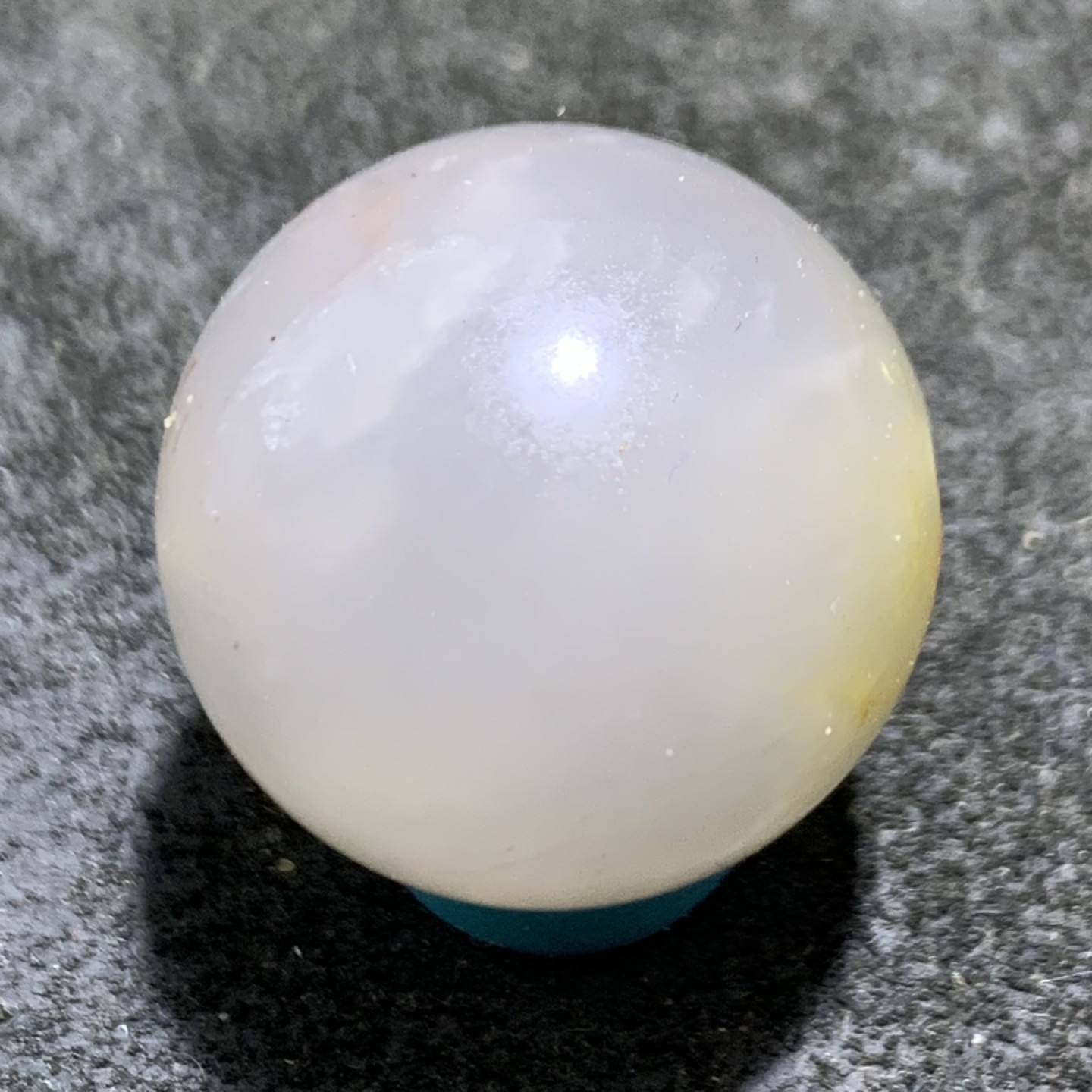 精美蒙古冰飘黄皮亚光玛瑙2.1圆珠一颗