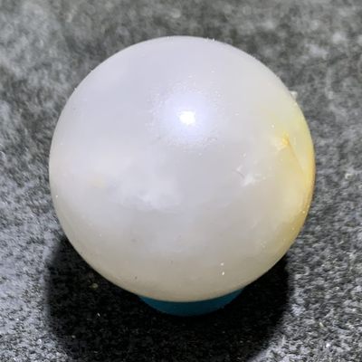 精美蒙古冰飘黄皮亚光玛瑙2.1圆珠一颗 - 精美蒙古冰飘黄皮亚光玛瑙2.1圆珠一颗