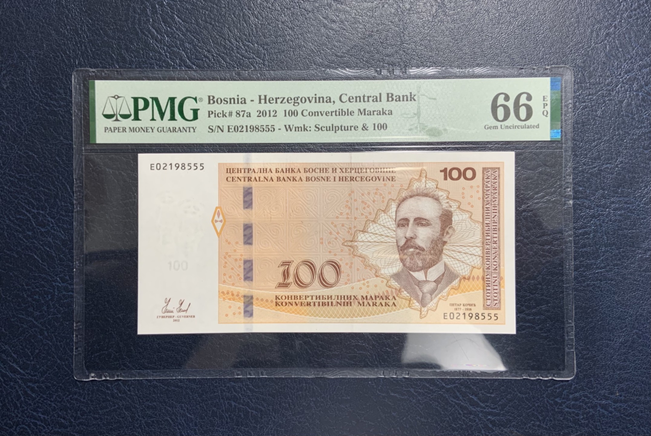 收藏联盟Quantum Auction 第234期拍卖 波斯尼亚和黑塞哥维那2012年100马克 PMG66 豹子号 