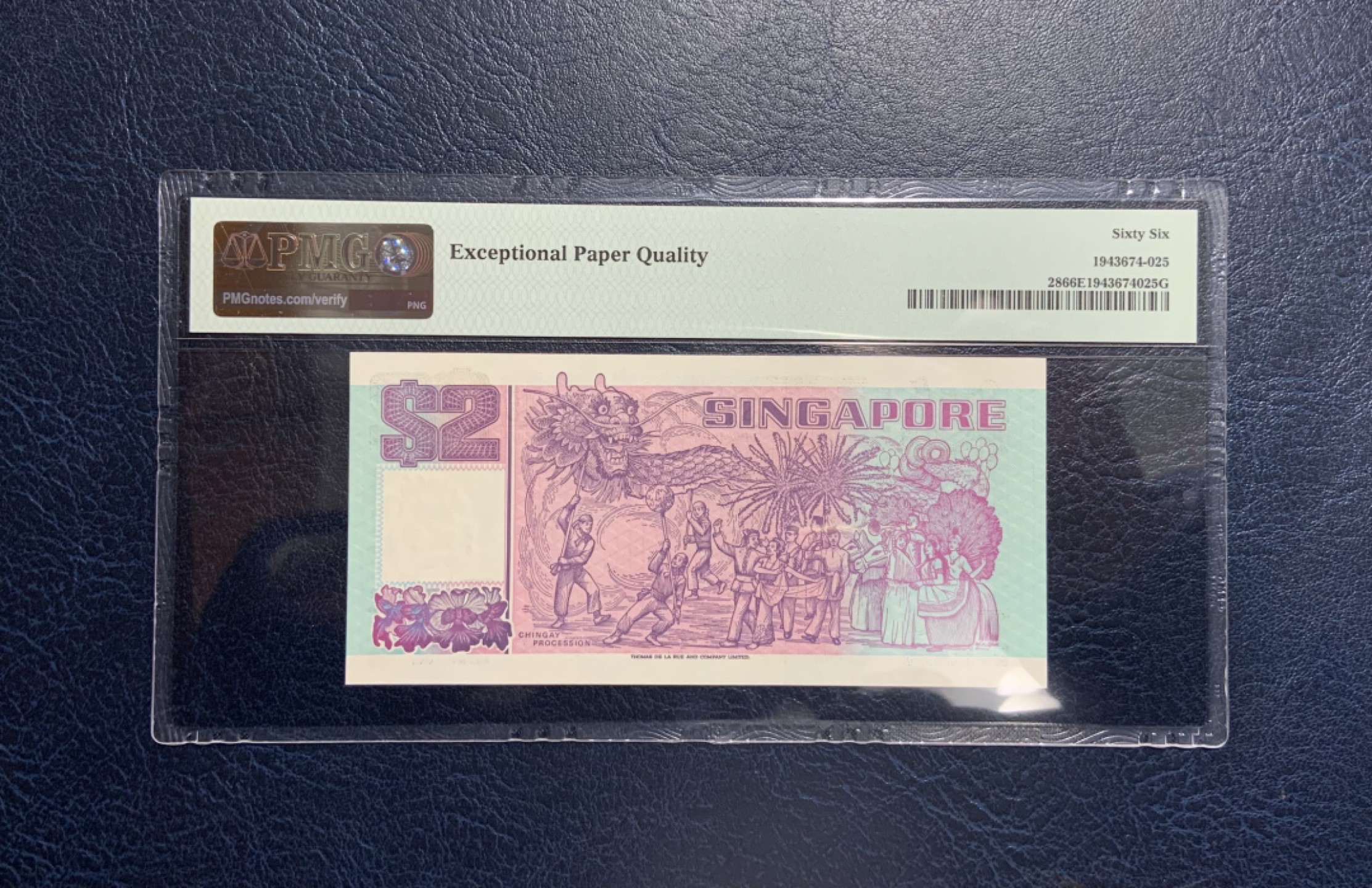 收藏联盟Quantum Auction 第234期拍卖 新加坡1992年2元 PMG66