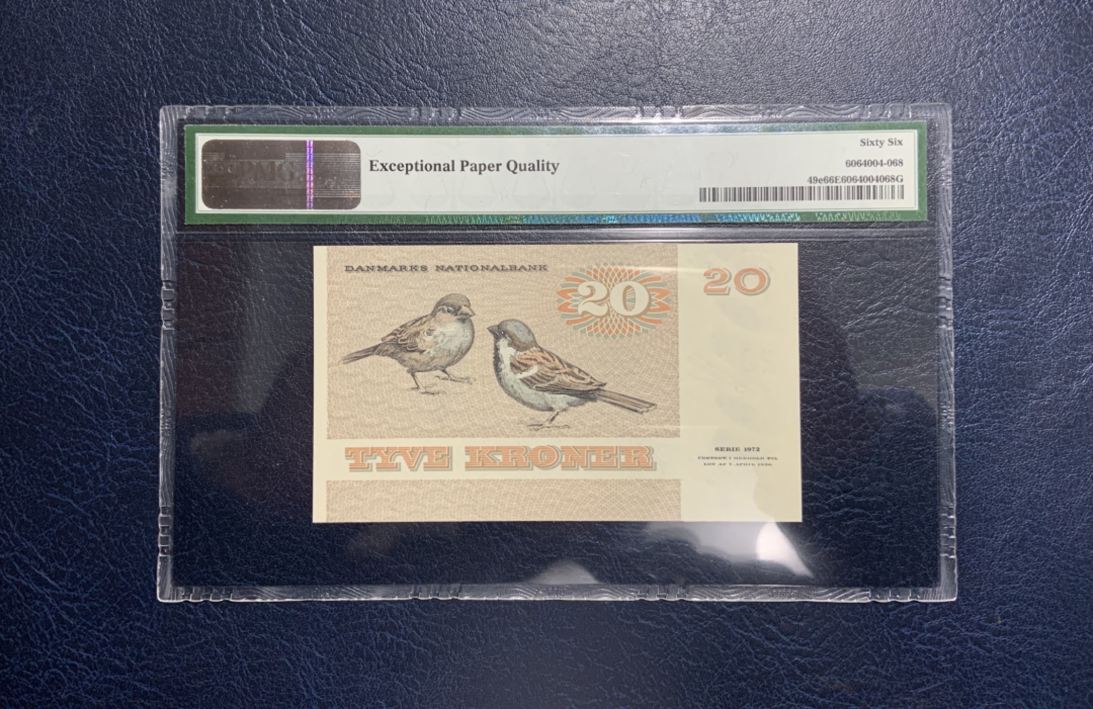 收藏联盟Quantum Auction 第234期拍卖 丹麦1984年20克朗 PMG66 小麻雀