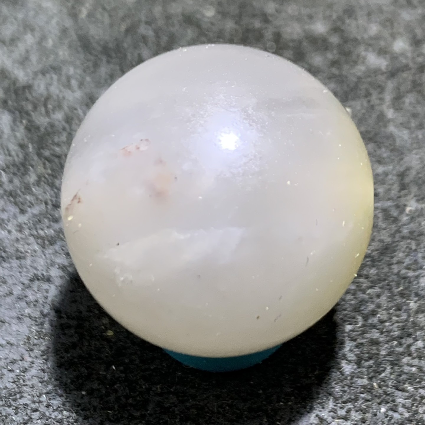 精美蒙古冰飘黄皮亚光玛瑙2.1圆珠一颗