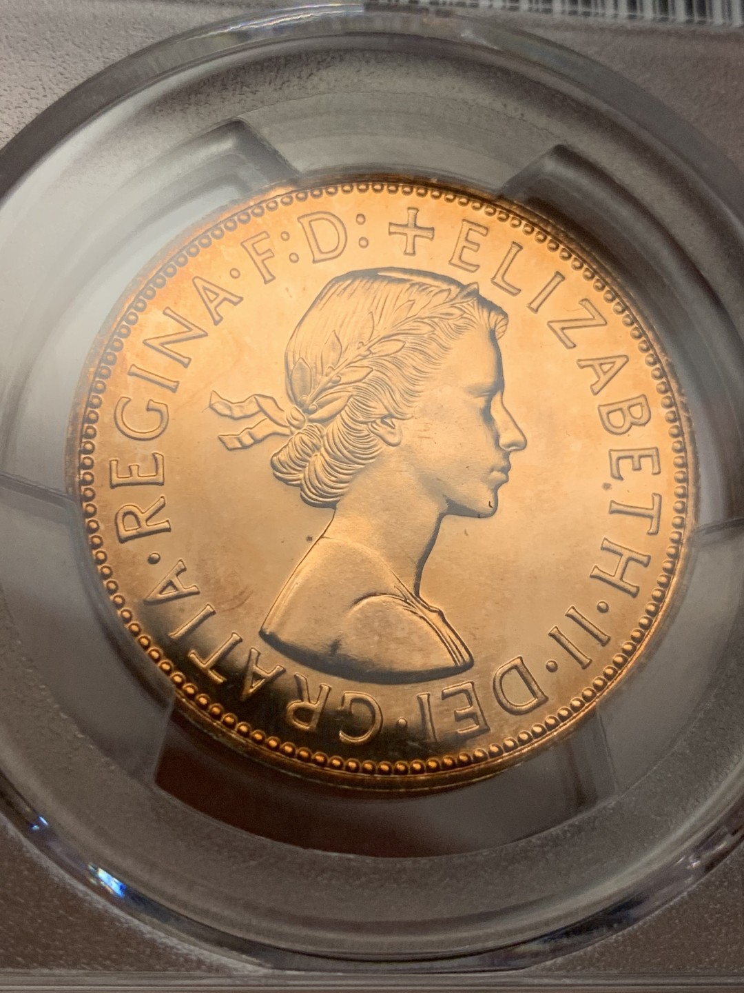《竞宝斋》第136场-周日，周一连拍 (全场包邮) PCGS PR66RD 1970年英国精制1便士 经典设计 赏心悦目的品相