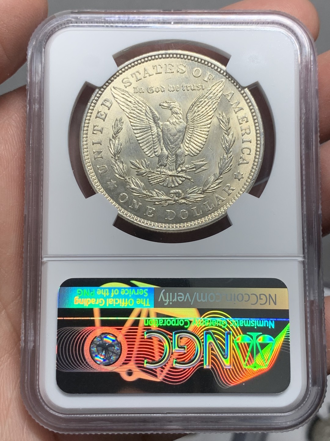 《竞宝斋》第136场-周日，周一连拍 (全场包邮) NGC-MS62 1921 美国摩根1美元 银币