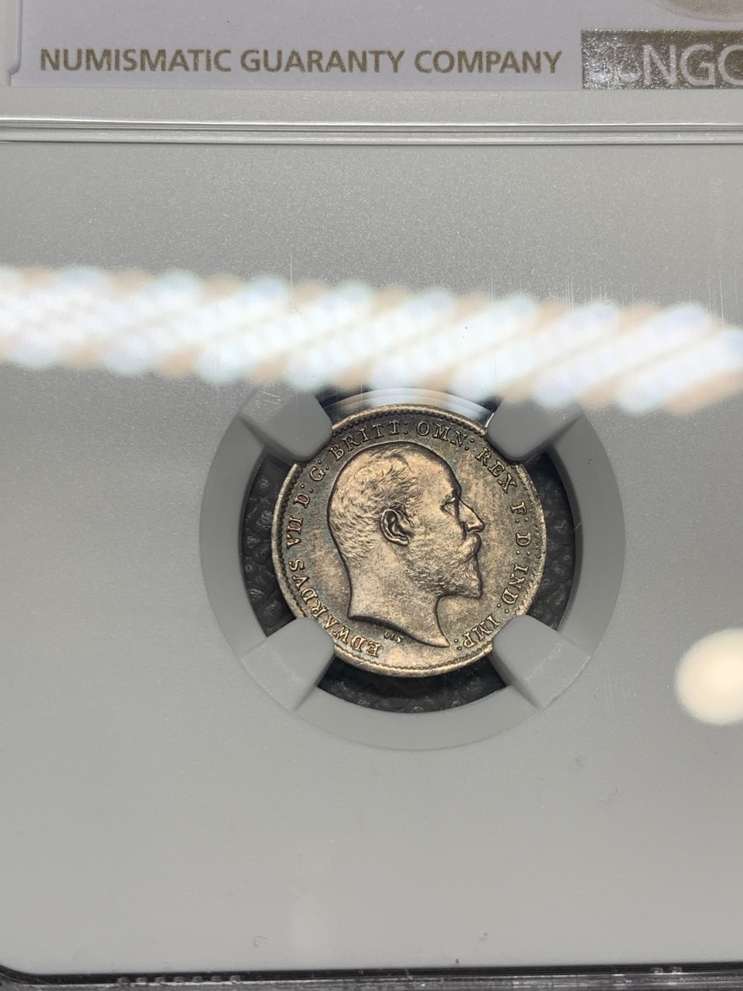 《竞宝斋》第136场-周日，周一连拍 (全场包邮) NGC-MS63 英国1902年 爱德华七世 3便士银币 大热品种