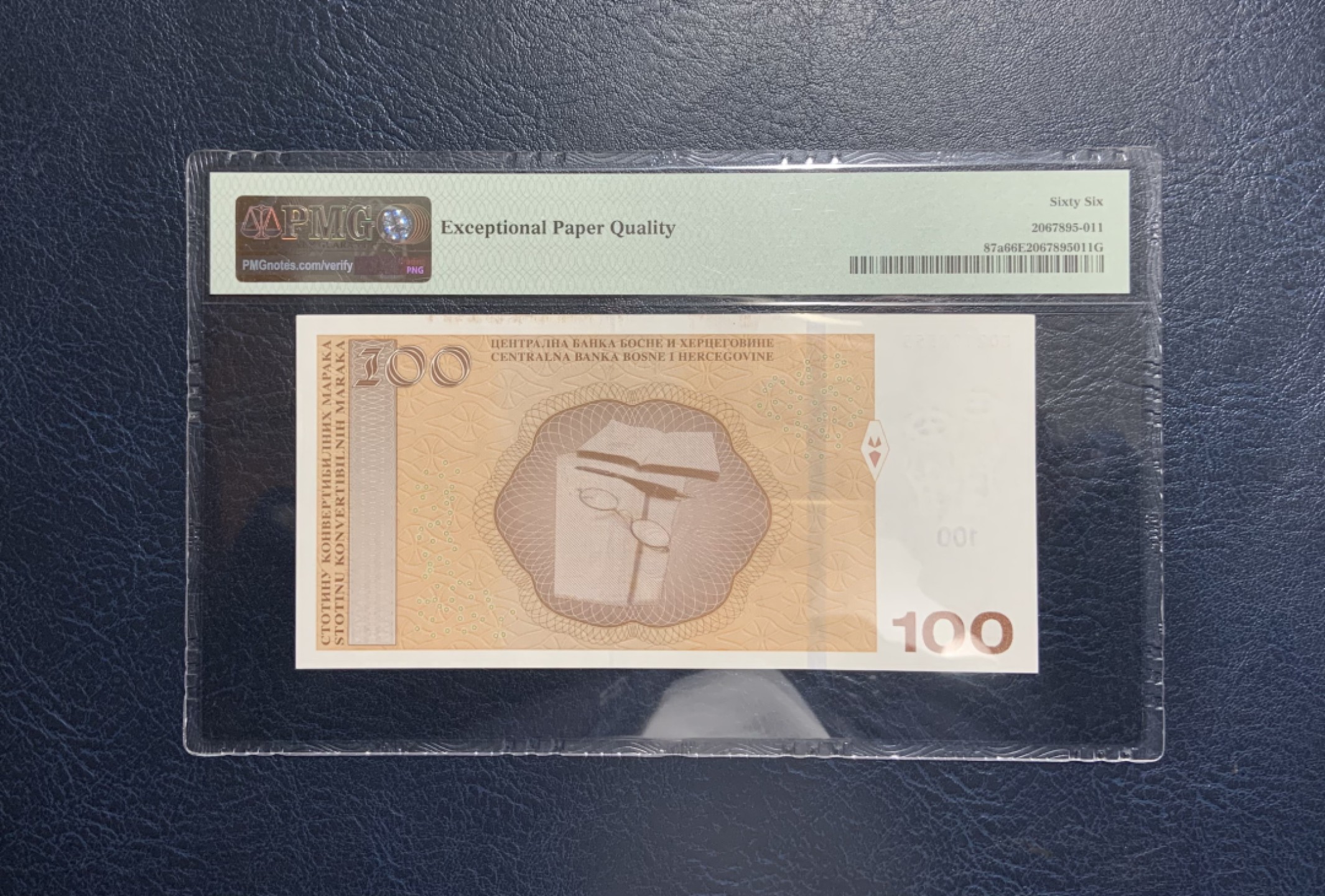 收藏联盟Quantum Auction 第234期拍卖 波斯尼亚和黑塞哥维那2012年100马克 PMG66 豹子号 